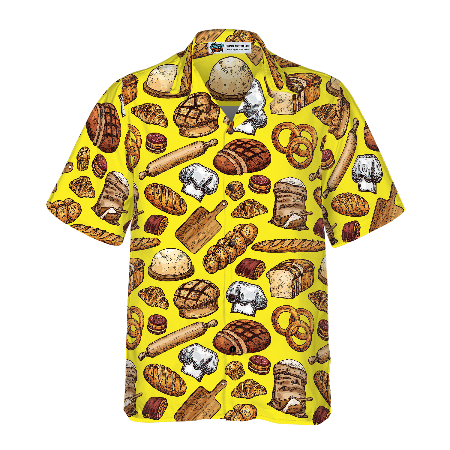 Bread And Pastry Food Hawaiian Shirt, Best Gift For Husband, Wife, Boyfriend, Girlfriend, Friend, Family