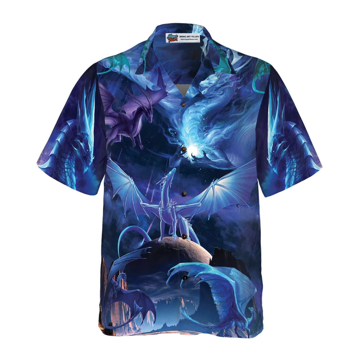 Blue Universe Dragon Hawaiian Shirt, Best Gift For lover, Friend, Family