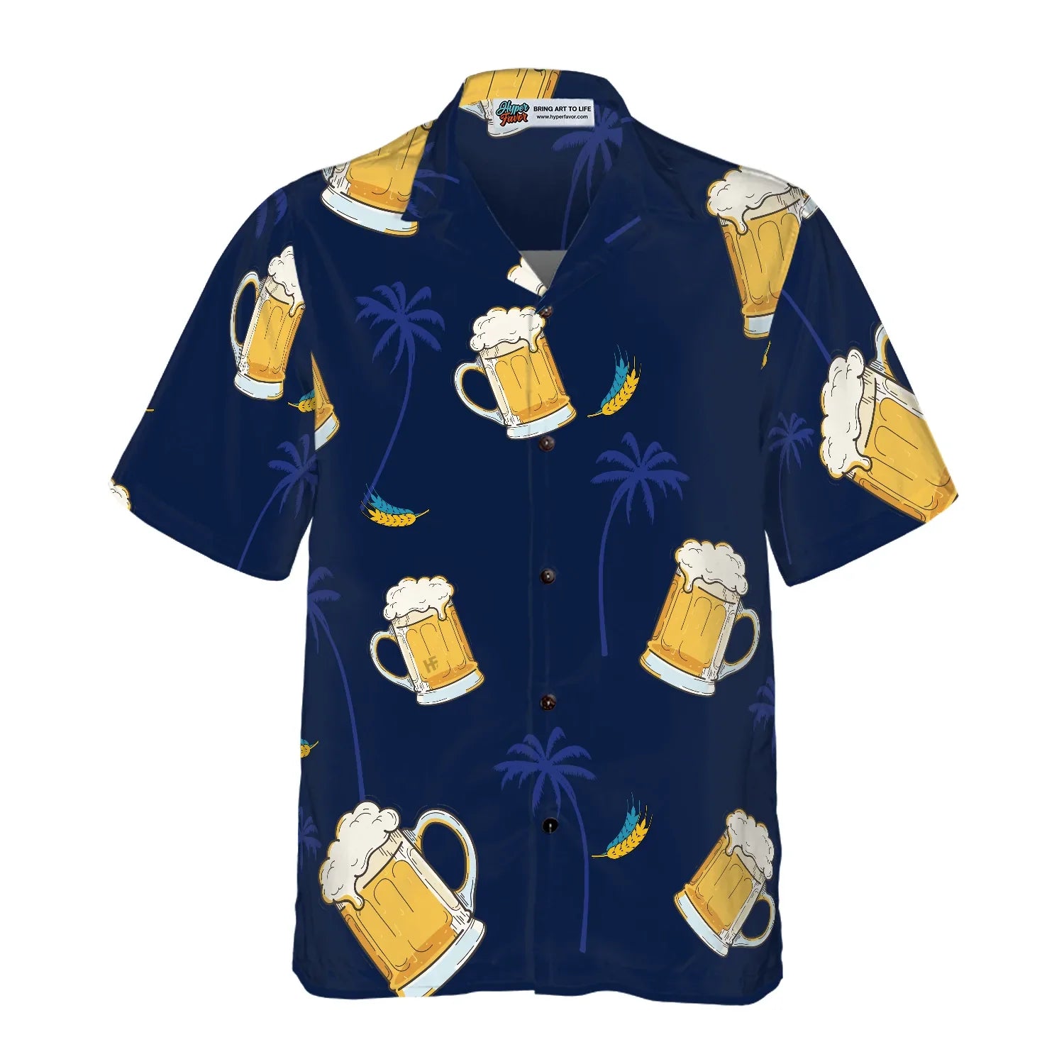 Beer Hawaiian Shirt , Colorful Feathers, Palm Tree, Beer Tropical Summer Aloha For Men, Perfect Gift For Beer Lovers, Friends, Husband, Boyfriend, Family