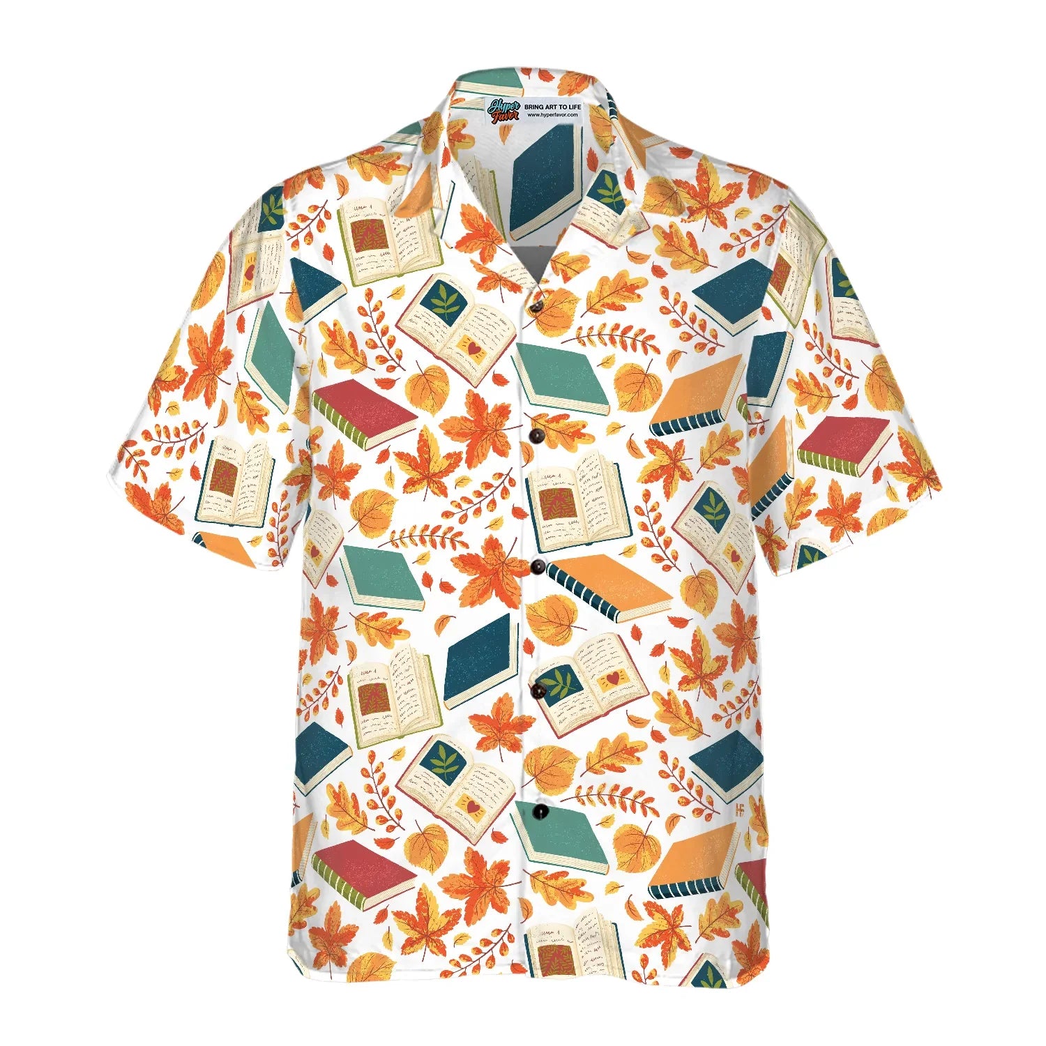 Autumn Pattern Back To School Teacher Hawaiian Shirt, Autumn Is Time To Back To School Aloha Shirt for Men And Women, Best Gift For Teachers, Students