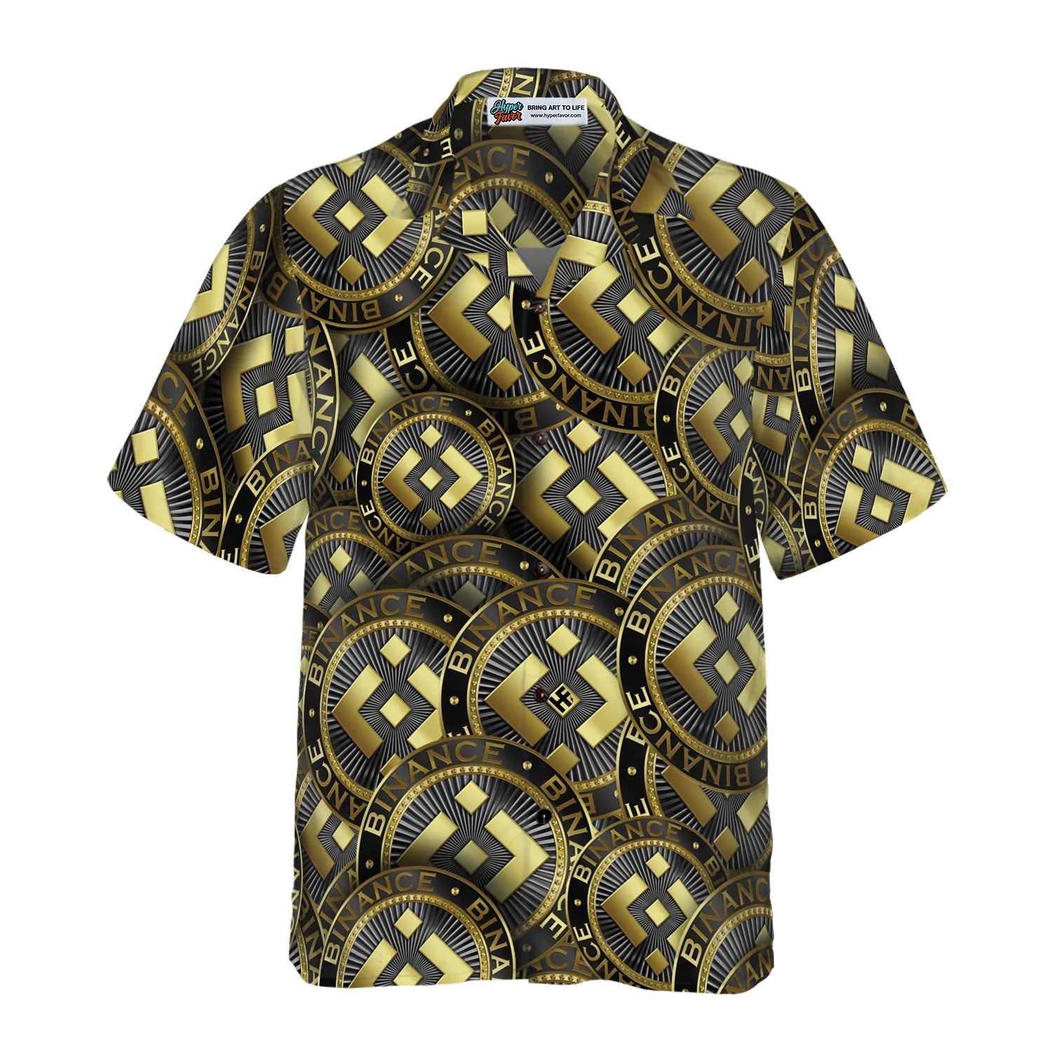 Binance Coin Golden Coin Hawaiian Shirt, Best Gift For Husband, Boyfriend