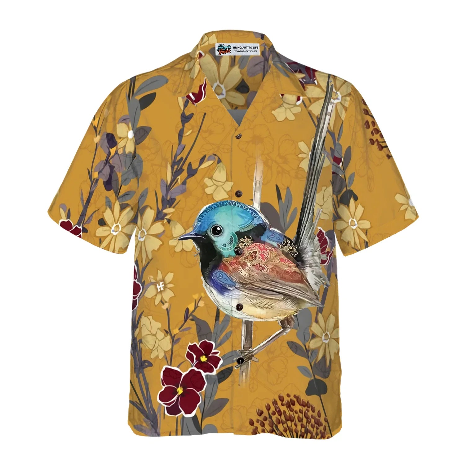 Bird And Flower Hawaiian Shirt, Bird And Flower Aloha Shirt For Men And Women Perfect Gift For Bird Lovers, Family, Friends, Husband, Boyfriend
