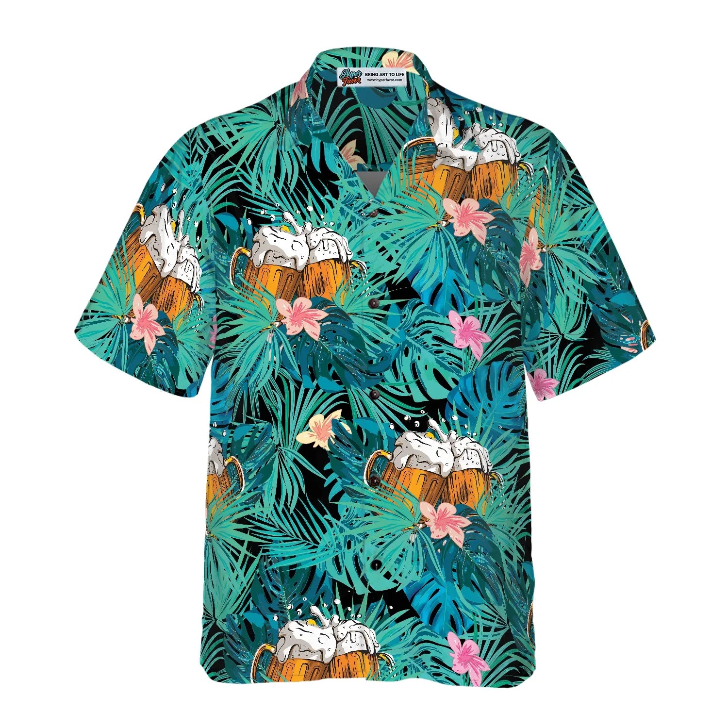 Beer Tropical Hawaiian Shirt, Beer Tropical Summer Flowers And Leaves Aloha Shirt For Men And Women, Perfect Gift For Beer Lovers, Friends, Husband, Boyfriend, Family