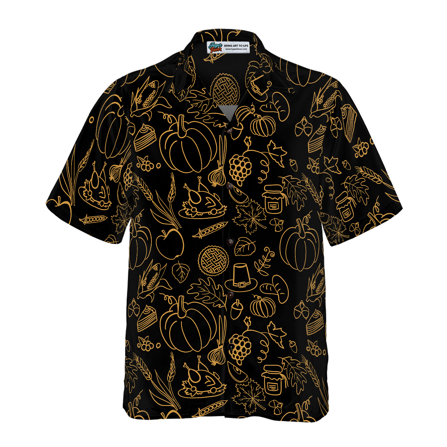 Cartoon Thanksgiving Pattern Hawaiian Shirt, Best Gift For Cartoon Lover, Husband, Wife, Boyfriend, Girlfriend, Friend, Family