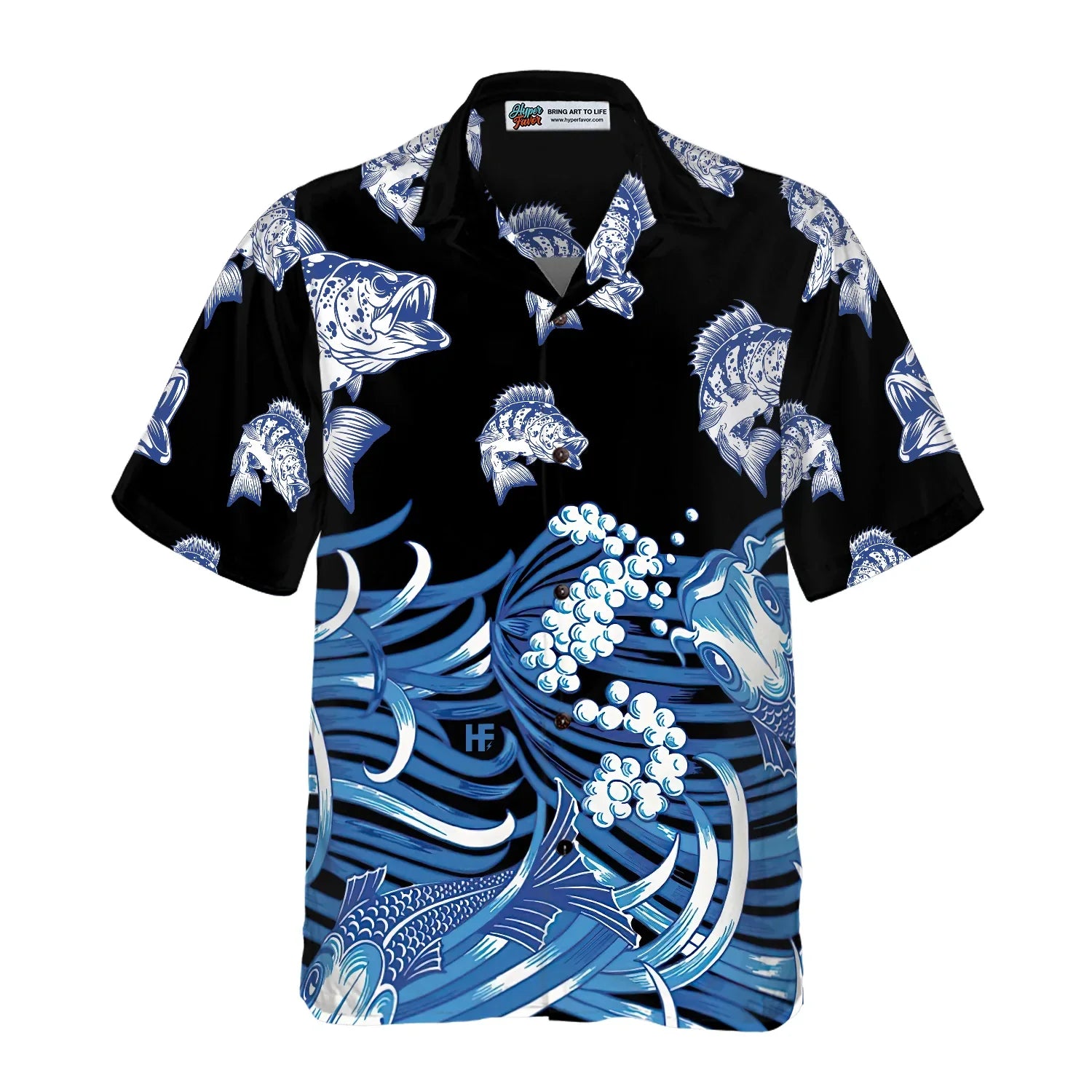 Bass Fish Hawaiian Shirt, 3D Fishing Aloha Shirt, Perfect Gift For Fishing Lovers, Friends, Husband, Boyfriend, Family