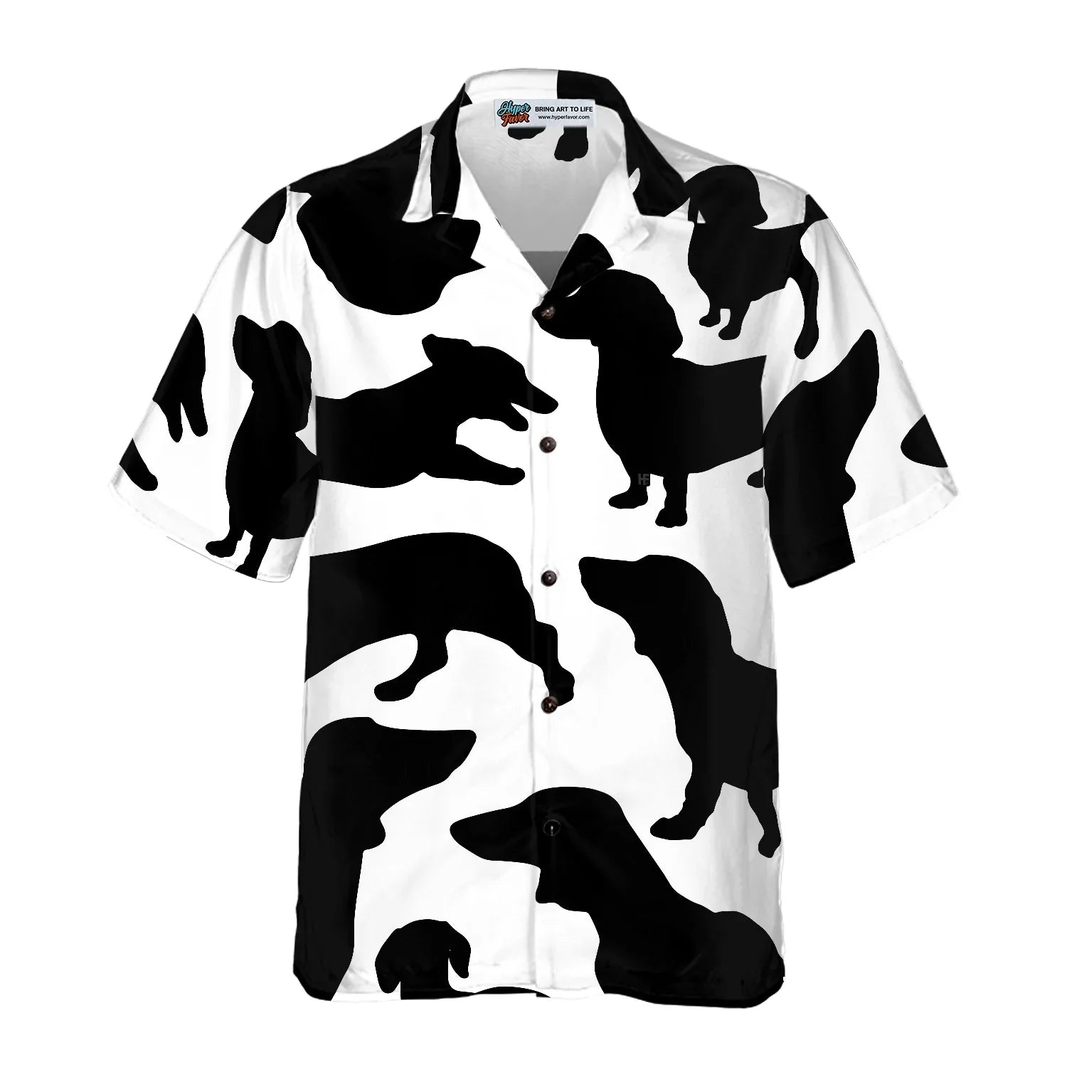 Black And White Dachshunds Hawaiian Shirt, Dachshunds Hawaiian Shirt For Men & Women - Perfect Gift Dog Dad, Dog Mom, Dog Lover Family, Friends