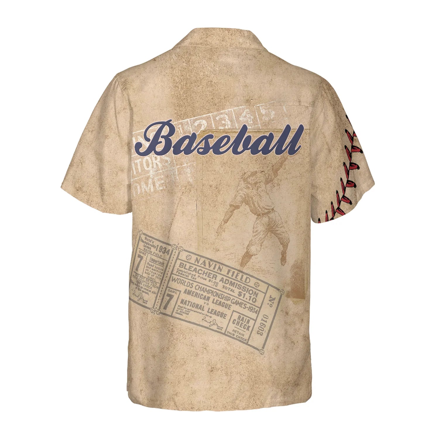 Baseball National League Hawaiian Shirt, Baseball Player Aloha Shirt For Men - Perfect Gift For Baseball Lovers, Friends, Husband, Boyfriend, Family