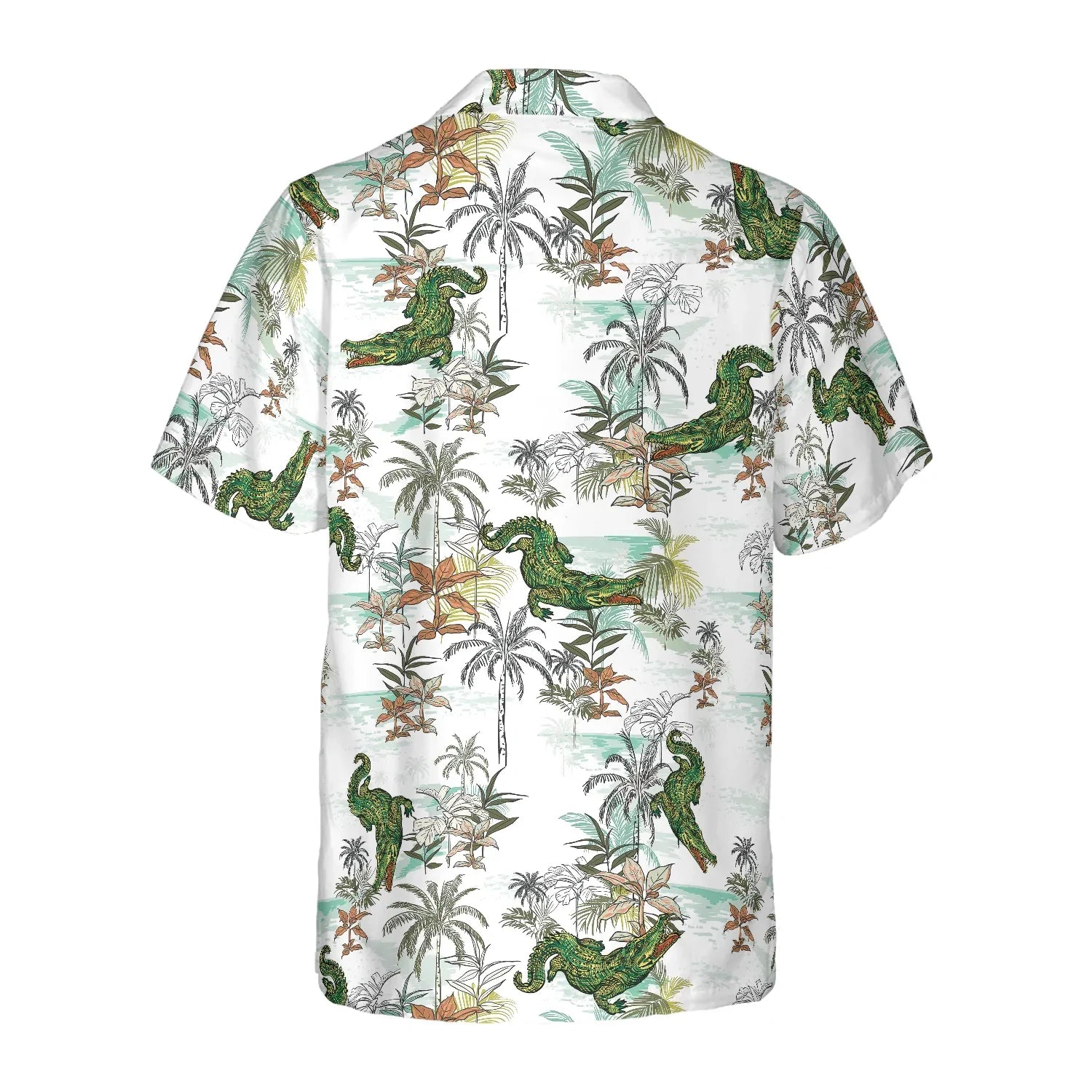 Alligator Seamless Pattern Hawaiian Shirt, Alligator Tropical Aloha Shirt For Men And Women, Perfect Gift For Alligator Lovers