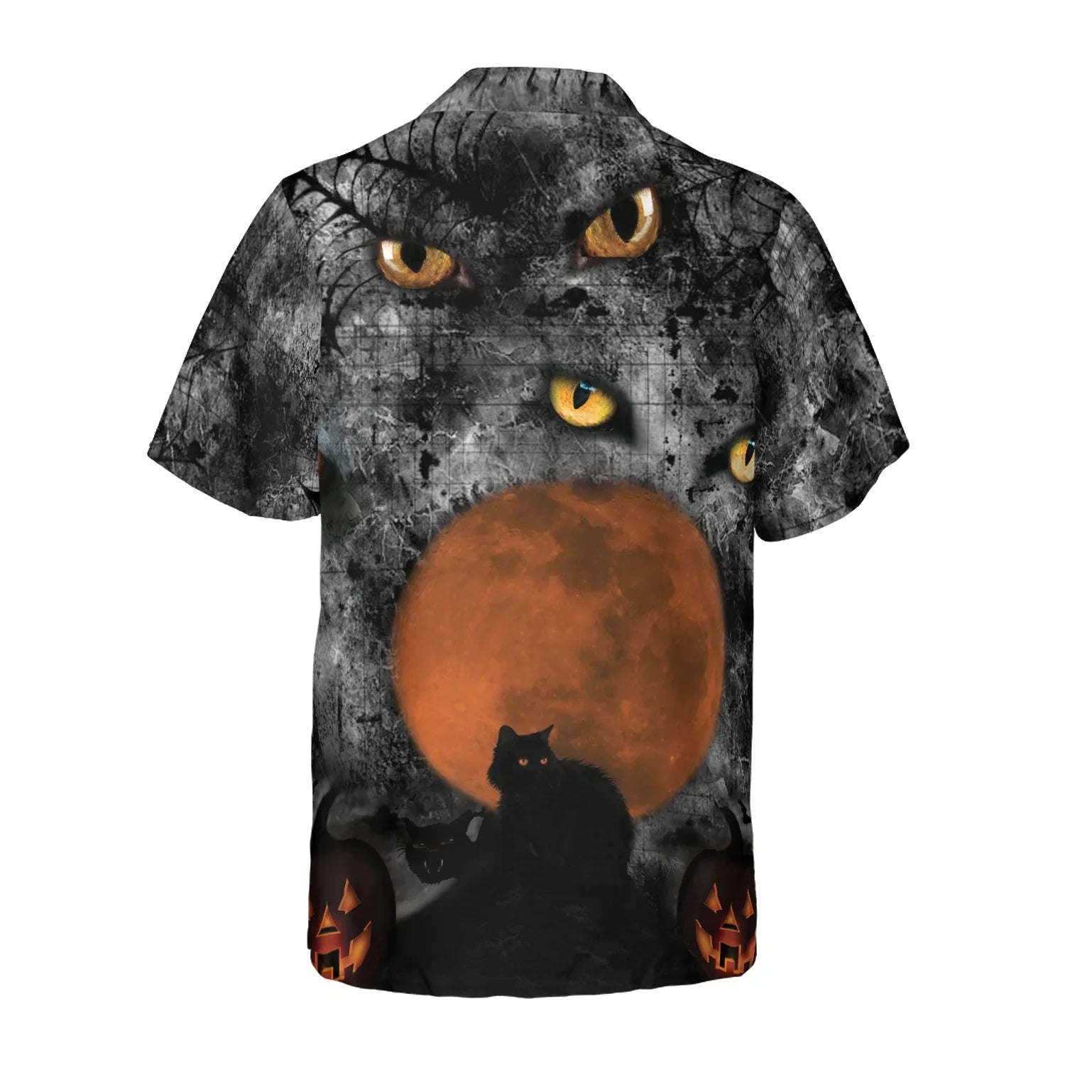 Black Cat Halloween Hawaiian Shirt, Hawaiian Shirt For Men And Women - Perfect Gift Husband, Wife, Boyfriend, Girlfriend, Family, Friends