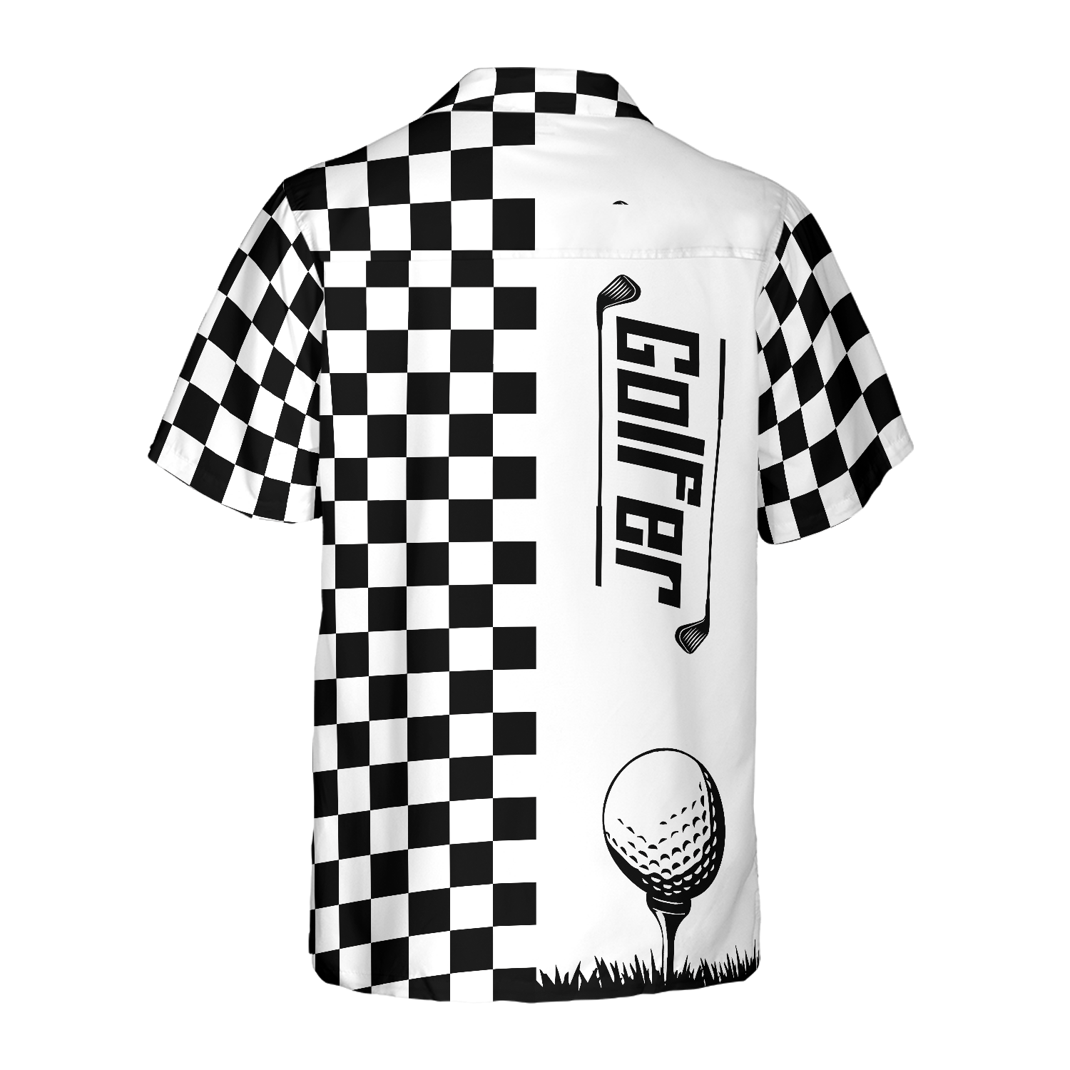 Checkerboard Style Golfer Hawaiian Shirt, Best Gift For lover, Friend, Family