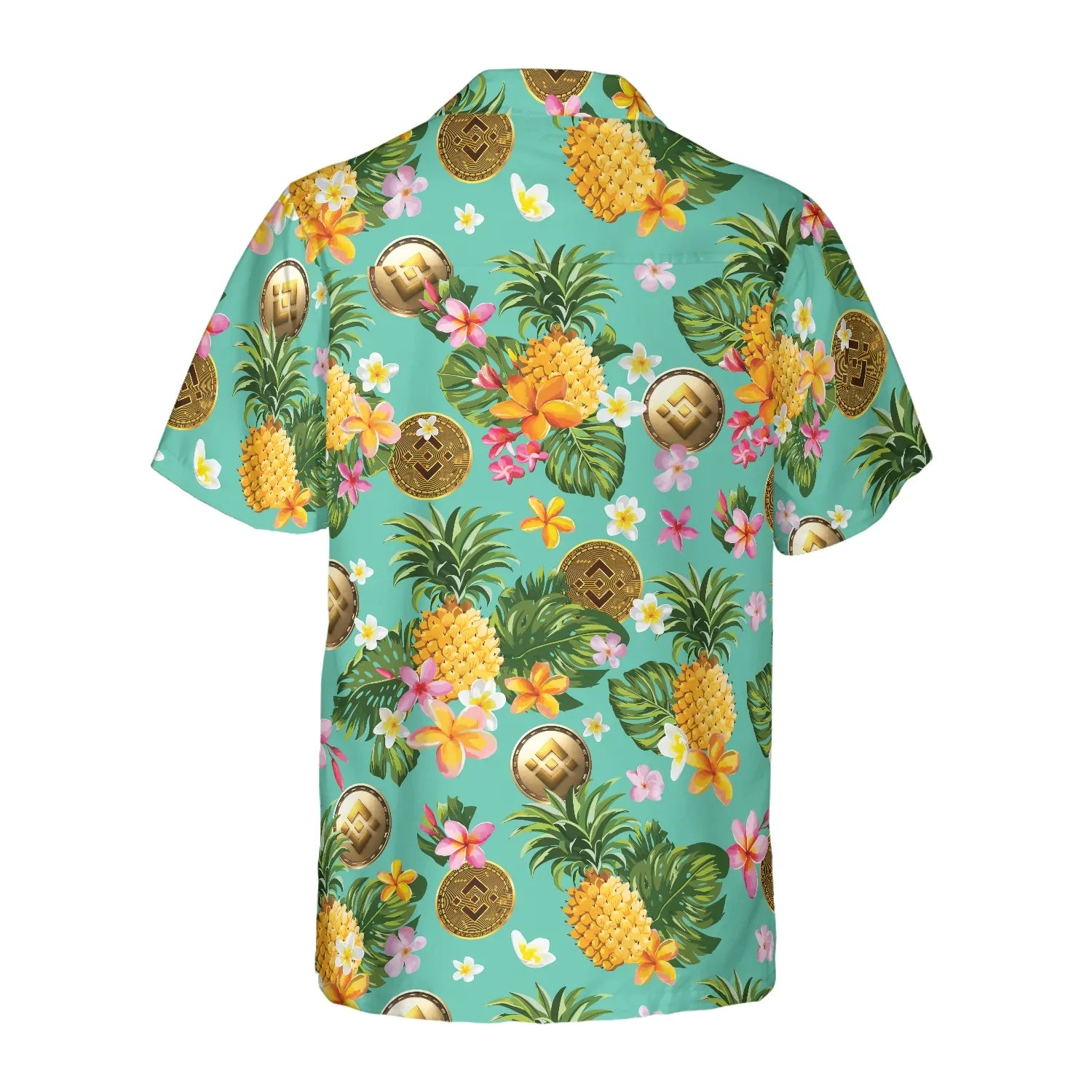 Binance Coin Yellow Tropical Flower Hawaiian Shirt - Perfect Gift For Family, Friends, Husband, Boyfriend, Wife, Girlfriend