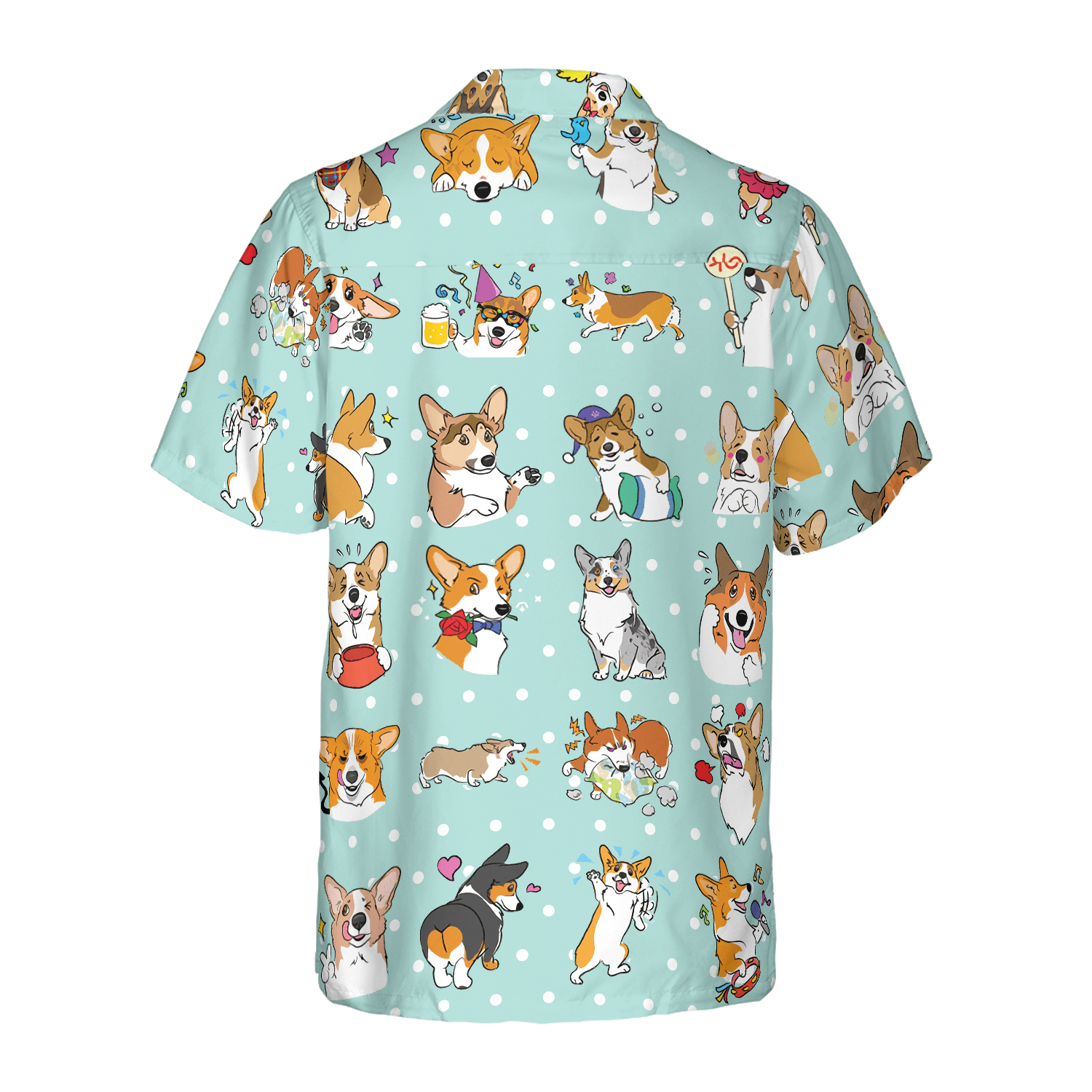 Cartoon Welsh Corgi Hawaiian Shirt, Best Dog Shirt For Corgi Lovers Gifts, Best Gift For Friend, Family
