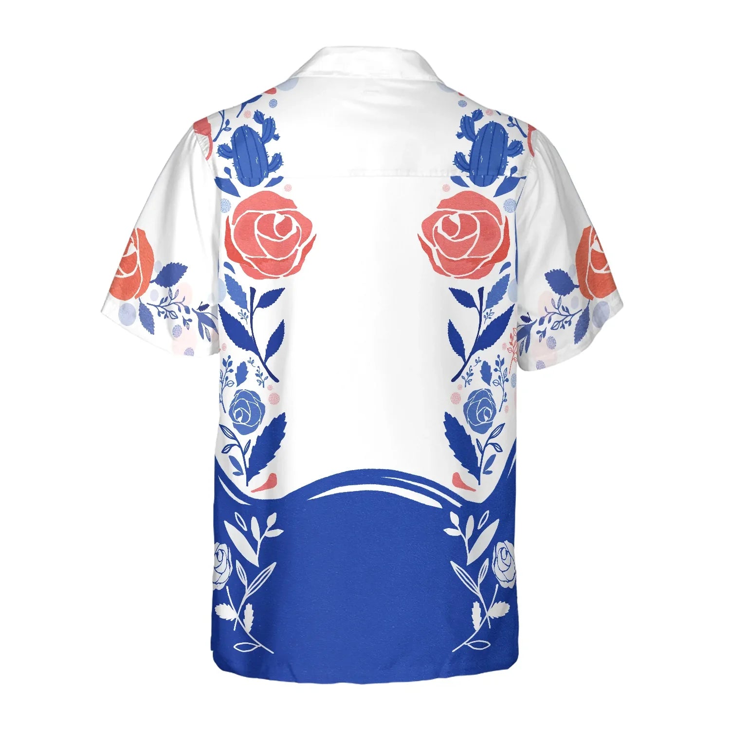 Artistic Longhorn Skull Texas Hawaiian Shirt For Men, White Blue Aloha Shirt For Texans, Texas Lovers