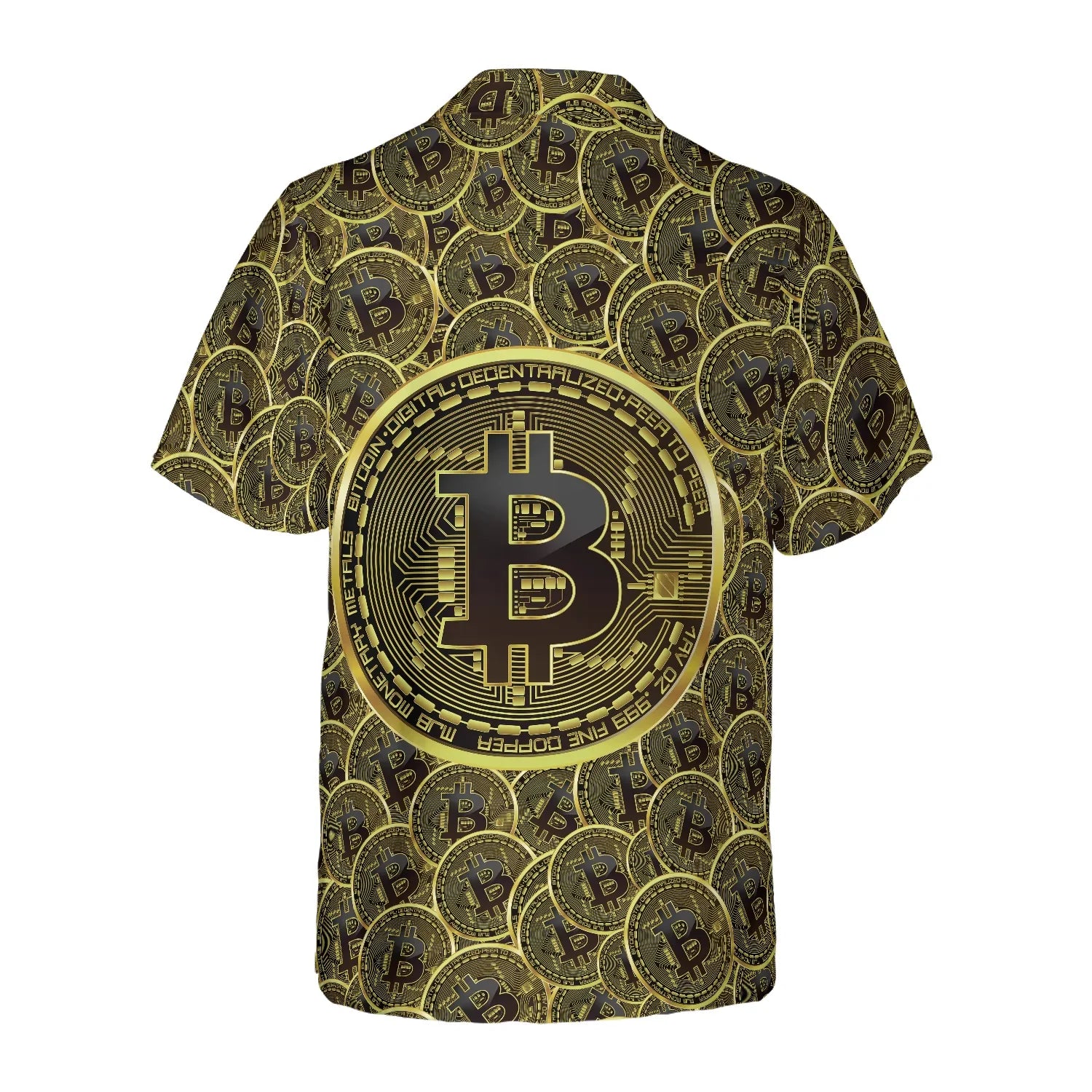 Bitcoins Hawaiian Shirt, Bitcoins Aloha Shirt For Men - Perfect Gift Husband, Boyfriend, Family, Friends