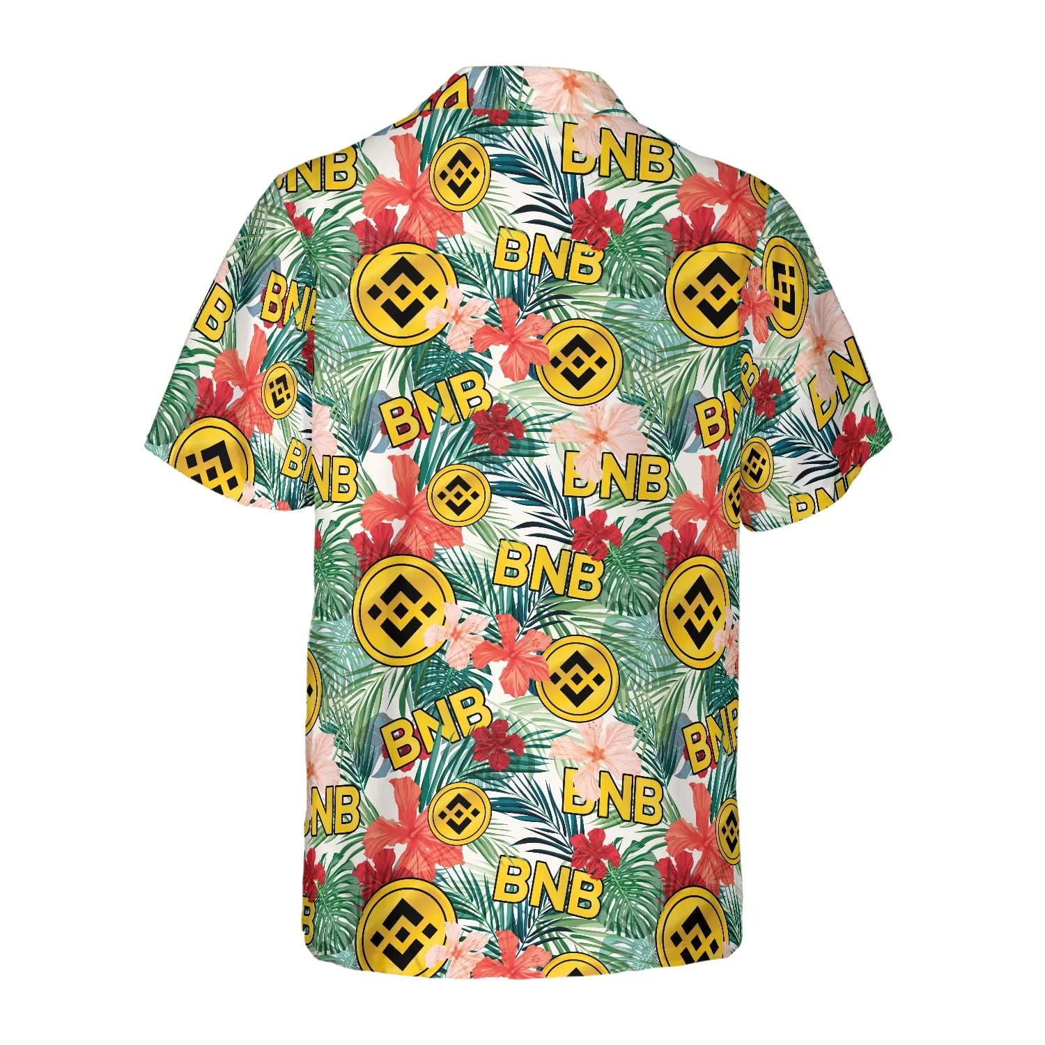 Binance Coin Tropical Flower Hawaiian Shirt, Aloha Shirt For Men And Women - Perfect Gift For Bitcoin Lovers, Family, Friends, Husband, Boyfriend
