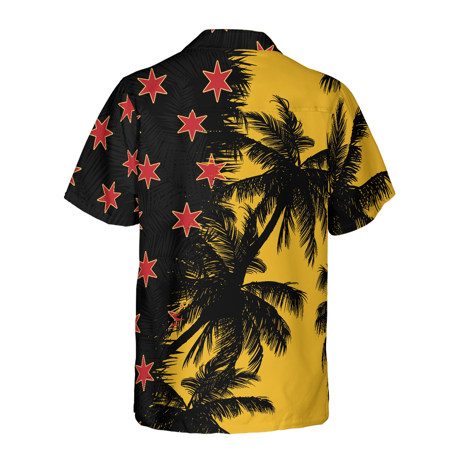Black & Yellow Chicago Hawaiian Shirt - Perfect Gift For Friends, Husband, Boyfriend, Family