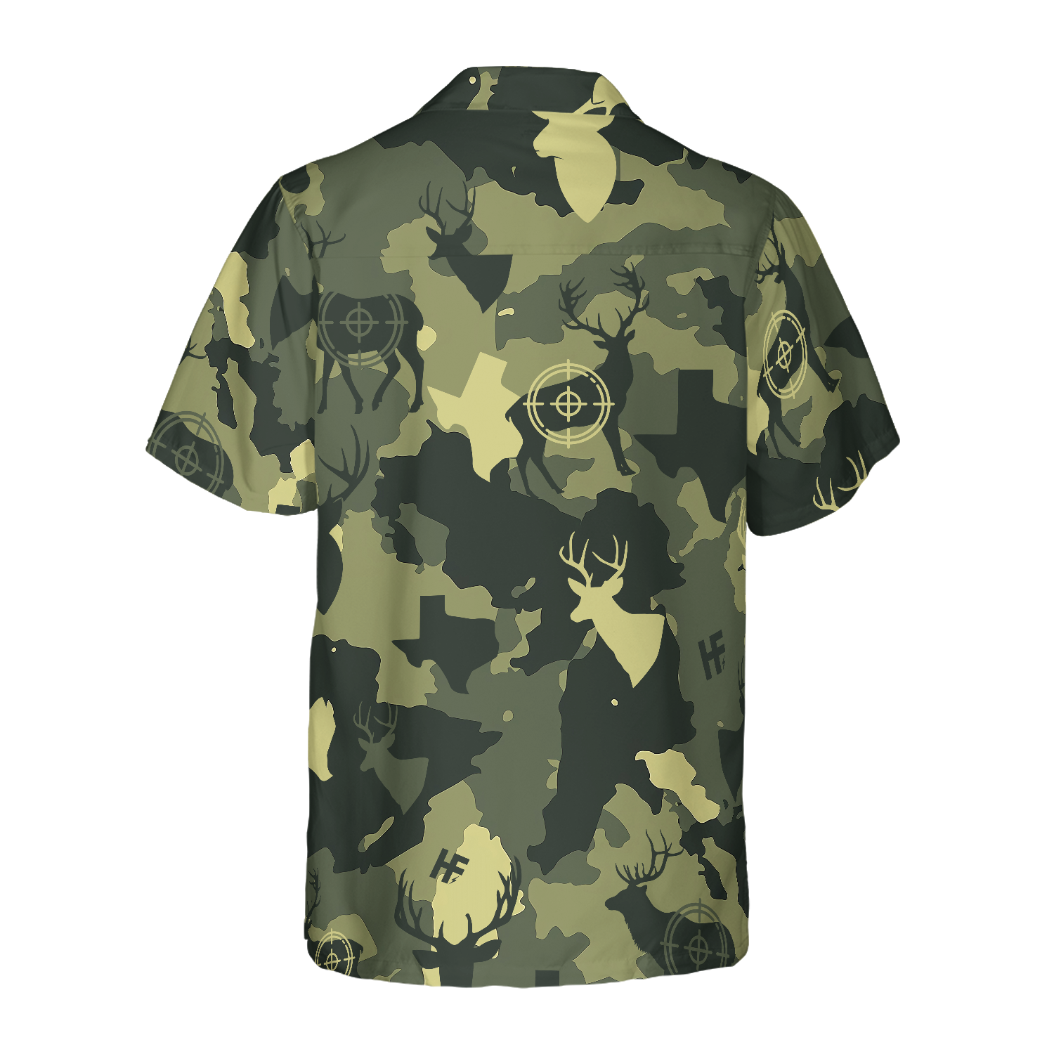 Camouflage Deer Texas Gun Hunting Hawaiian Shirt, Short Sleeve Texas Camo Shirt, Proud Texas Shirt For Men, Friend, Family