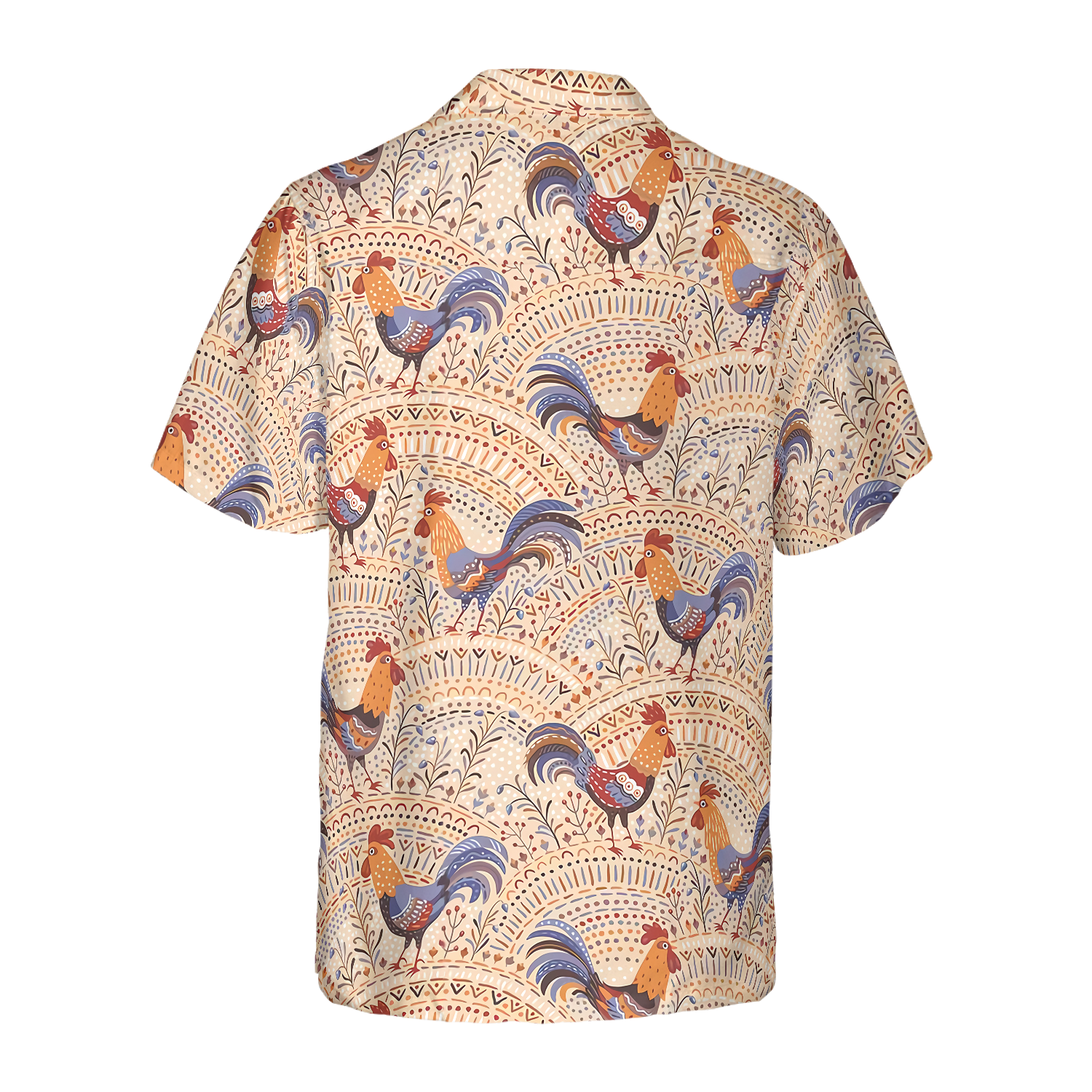 Boho Chicken Pattern Hawaiian Shirt, Best Gift For Husband, Wife, Boyfriend, Girlfriend, Friend, Family