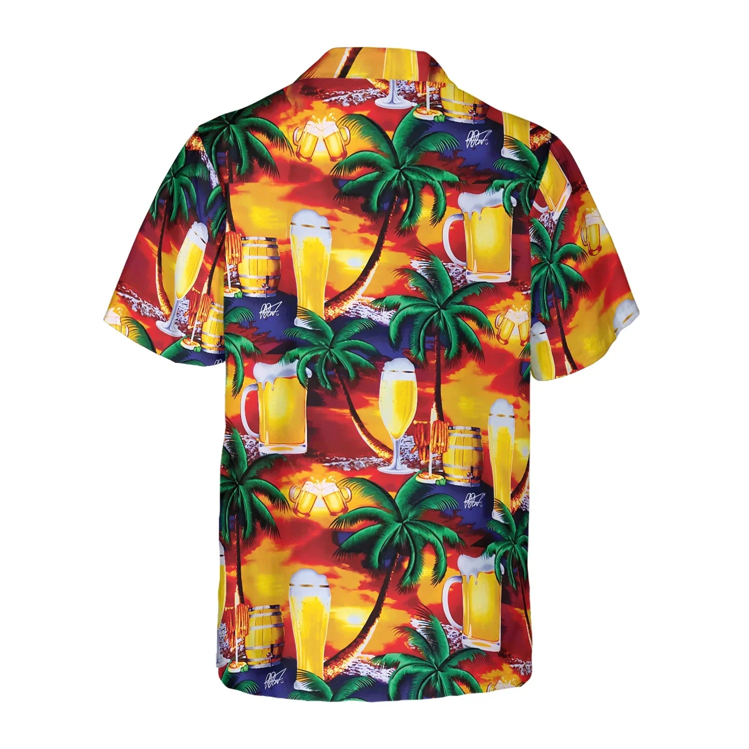 Beer in Paradise Hawaiian Shirt, Palm Tree Hawaiian Shirt, Beer Tropical Summer Aloha Shirt For Men, Perfect Gift For Beer Lovers, Friends, Husband, Boyfriend, Family