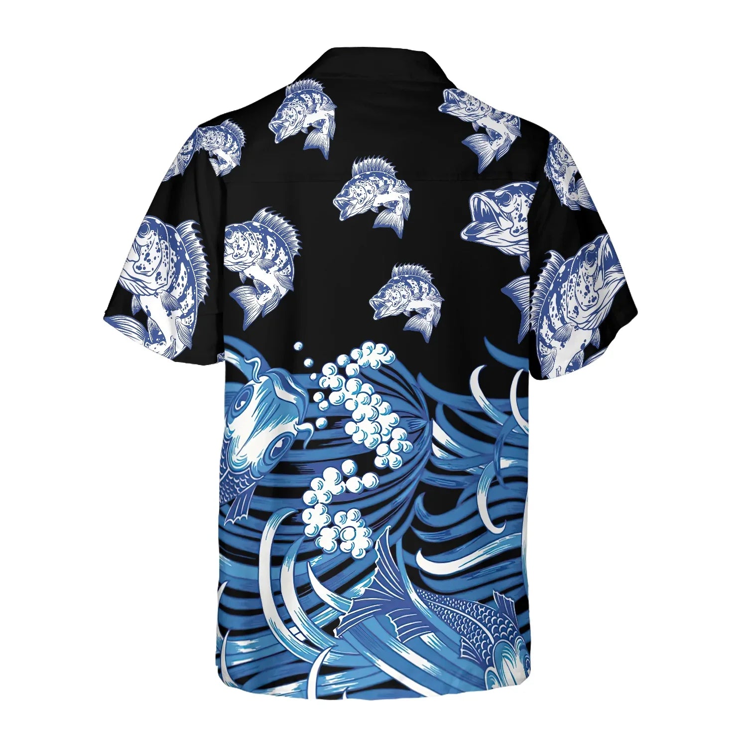 Bass Fish Hawaiian Shirt, 3D Fishing Aloha Shirt, Perfect Gift For Fishing Lovers, Friends, Husband, Boyfriend, Family
