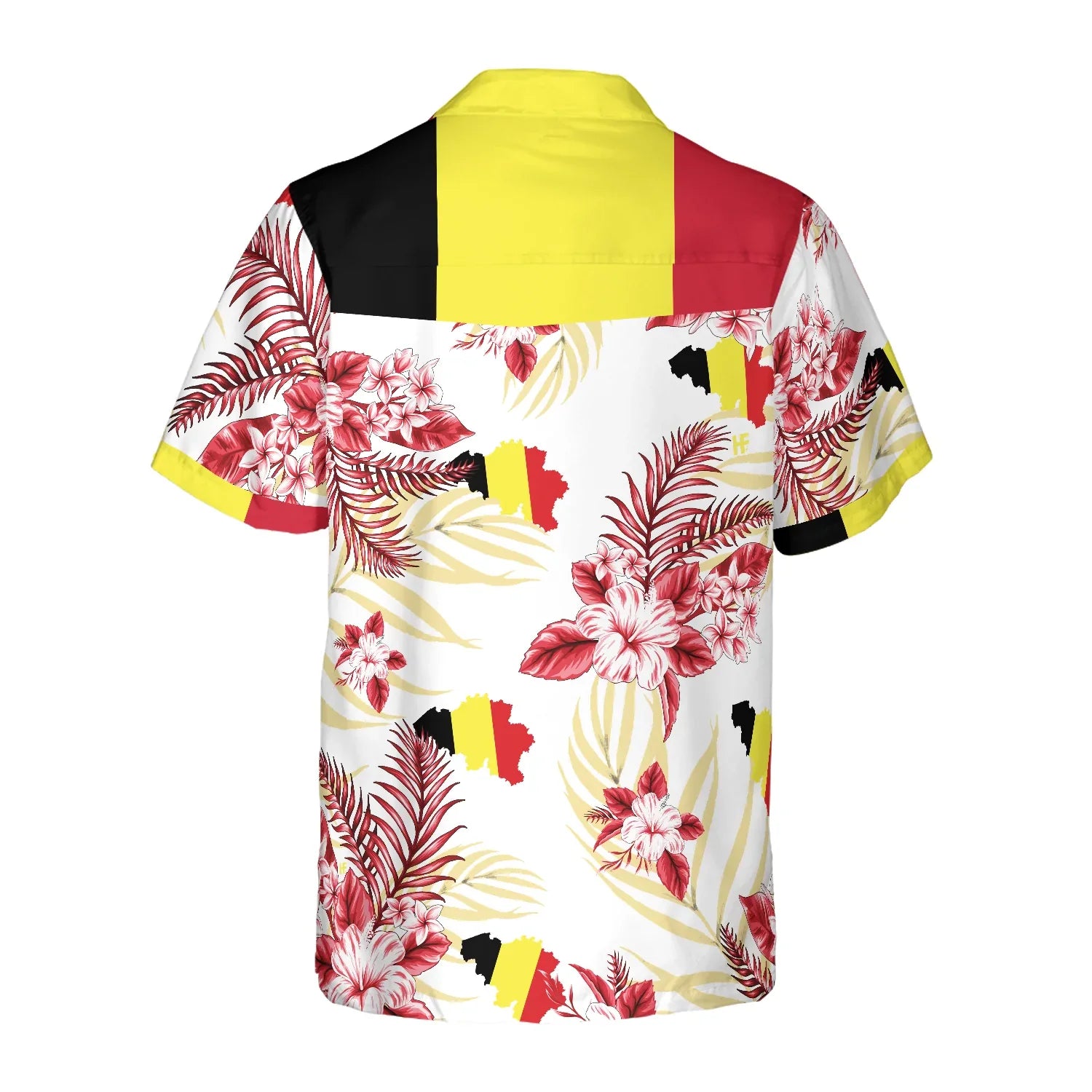 Belgium Hawaiian Shirt, Tropical Summer Flowers And Leaves Aloha Shirt For Men And Women, Perfect Gift For Summer Lovers, Friends, Husband, Boyfriend, Family