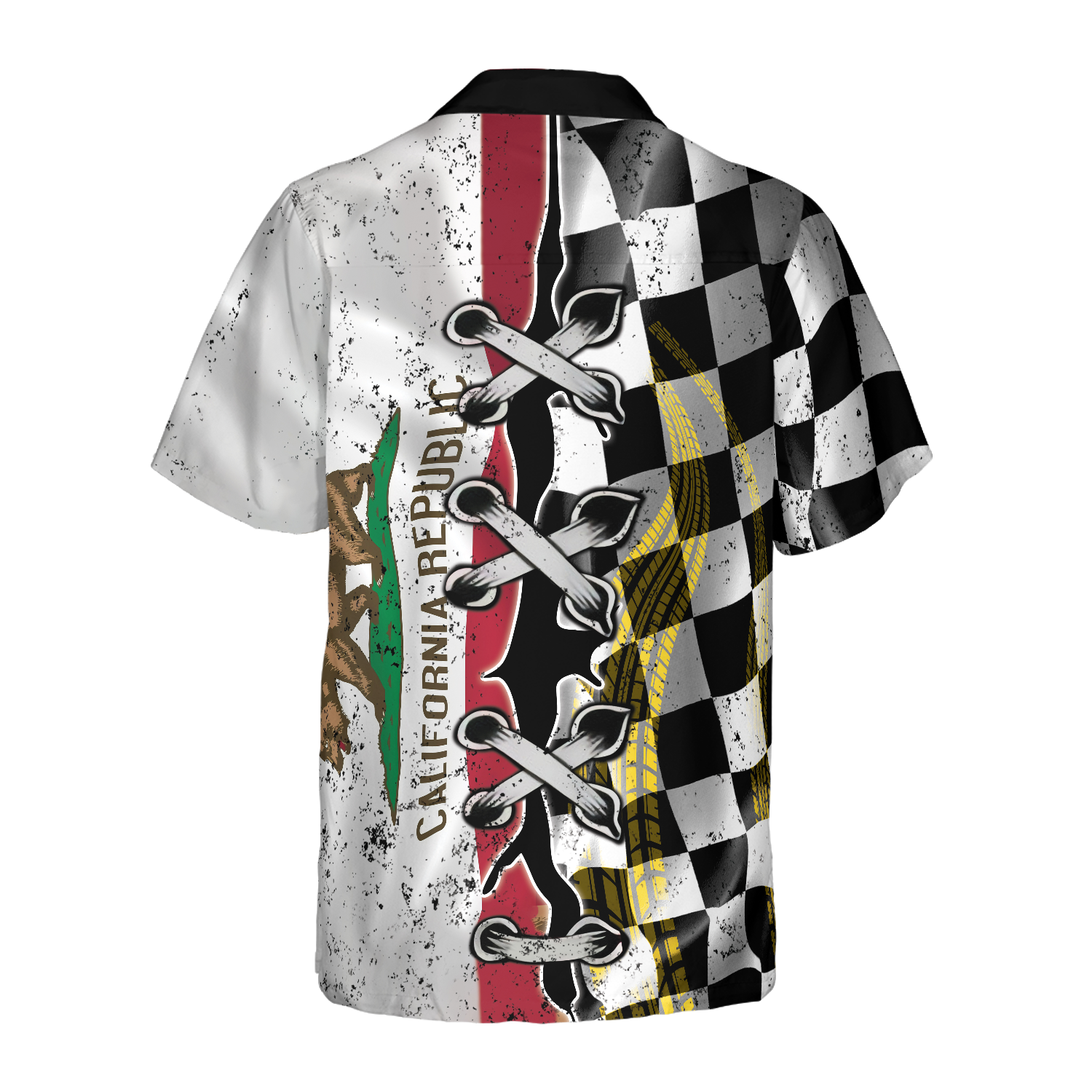 California Racing Flag Hawaiian Shirt, Best Gift For Friend, Family