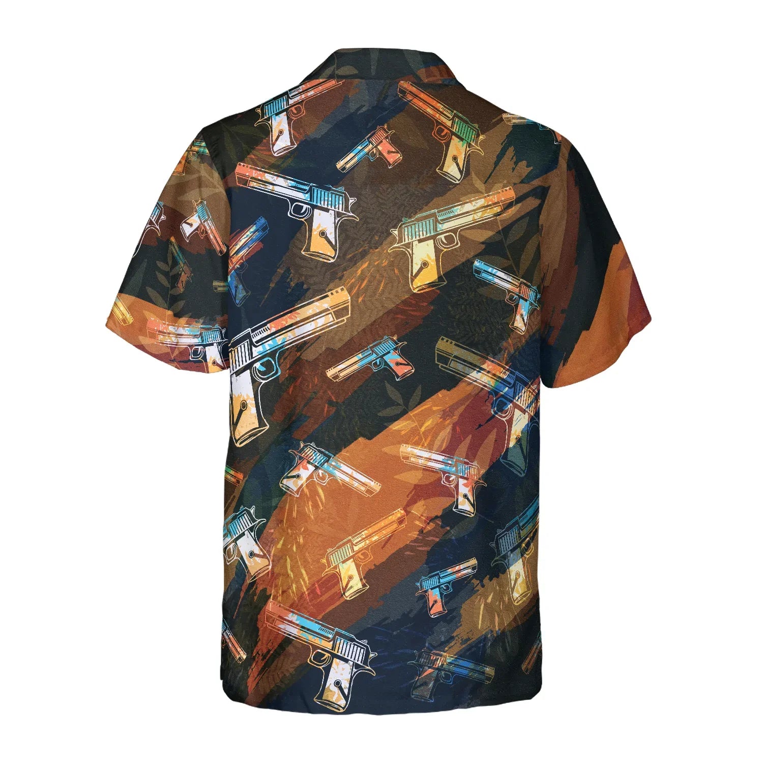 Artistic Tropical Gun Hawaiian Shirt, Colorful Aloha Shirt For Men & Women, Best Gift For Summer, Husband, Wife, Boyfriend, Girlfriend