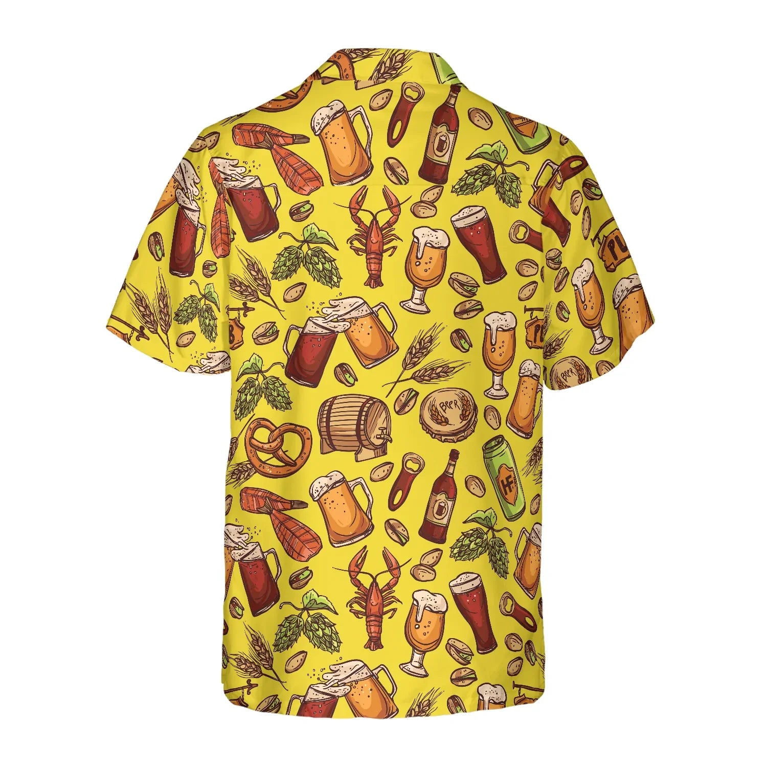 Beer Yellow Hawaiian Shirt Hawaiian Shirt, Colorful Beer Hawaiian Shirt , Beer Tropical Summer Aloha Shirt For Men And Women, Perfect Gift For Beer Lovers, Friends, Husband, Boyfriend, Family