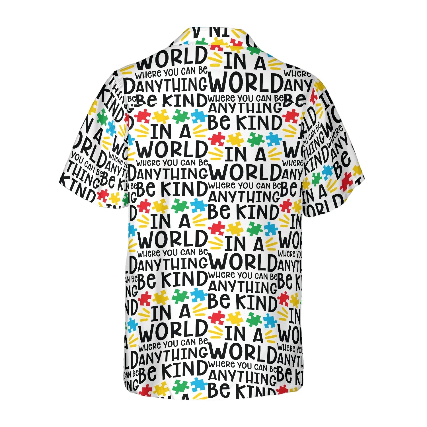 Be Kind Autism Multicolor Puzzle Hawaiian Shirt, 3D Puzzle Aloha Shirt, Perfect Gift For Lovers, Friends, Husband, Boyfriend, Family