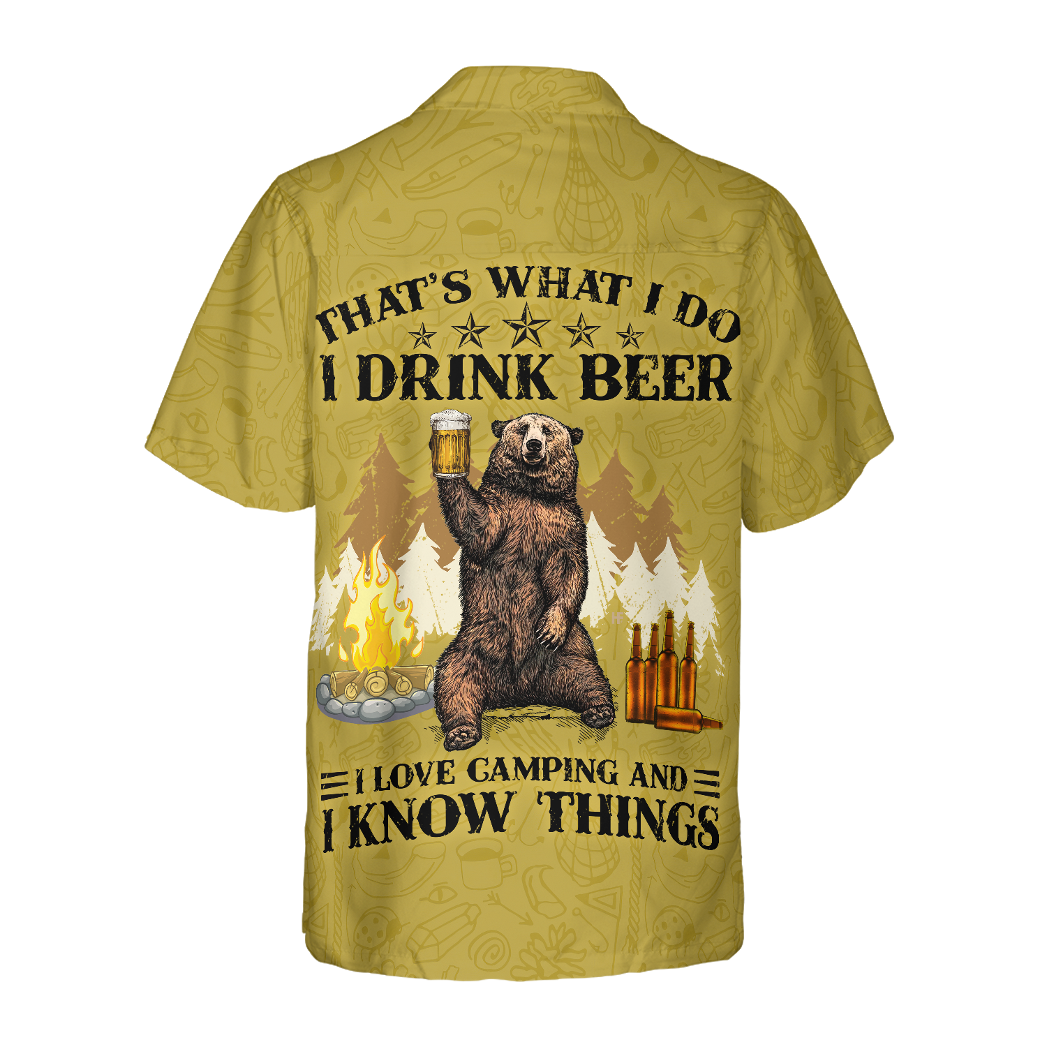 Camping Bear Drink Beer Hawaiian Shirt, Best Gift For Camping, Friend, Family