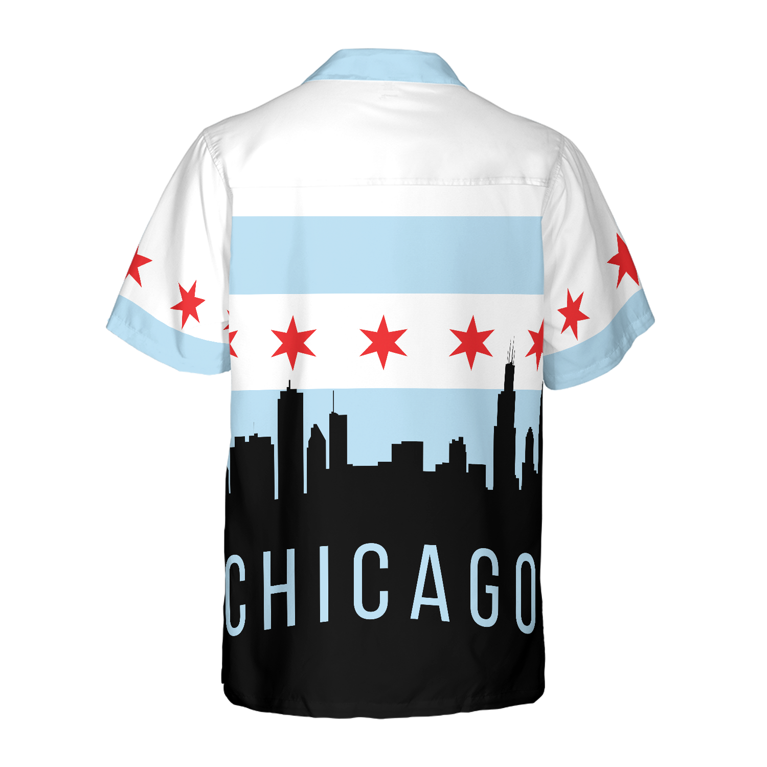 Chicago City Skyline Landmarks Hawaiian Shirt, Best Gift For Husband, Wife, Boyfriend, Girlfriend, Friend, Family