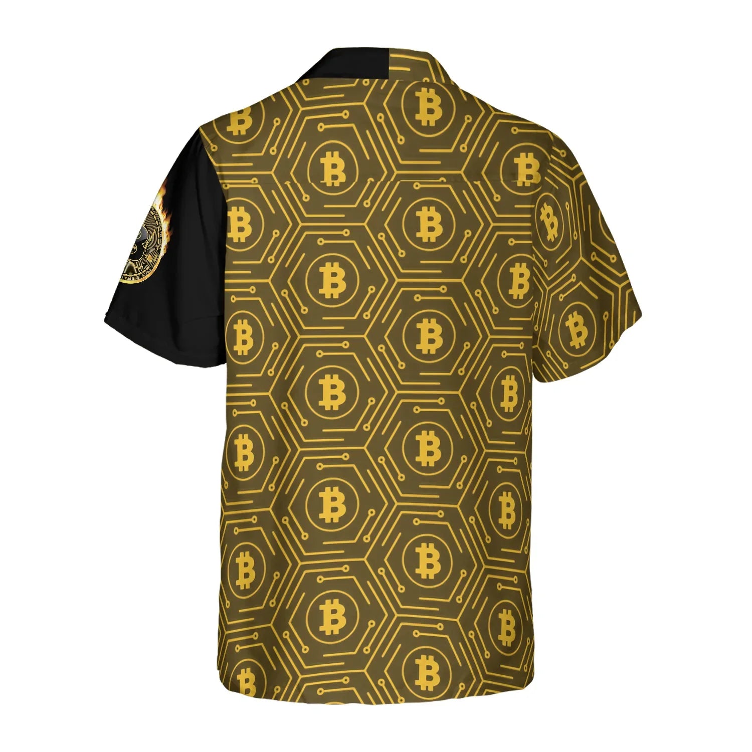 Bitcoin Flame Hawaiian Shirt, Bitcoin Aloha Shirt For Men - Perfect Gift For Bitcoin Lovers, Family, Friends, Husband, Boyfriend