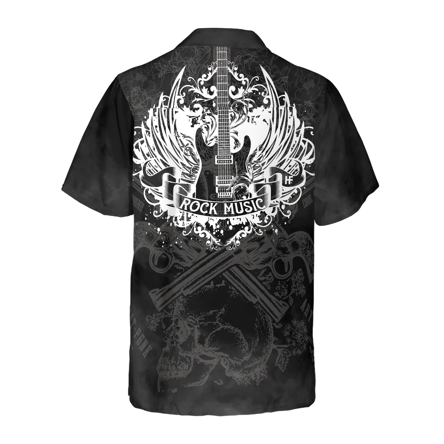 Bass Guitar And Rock Music Hawaiian Shirt, Guitar Aloha Shirt, Perfect Gift For Guitar Lovers, Rock Lovers, Friends, Husband, Boyfriend, Family