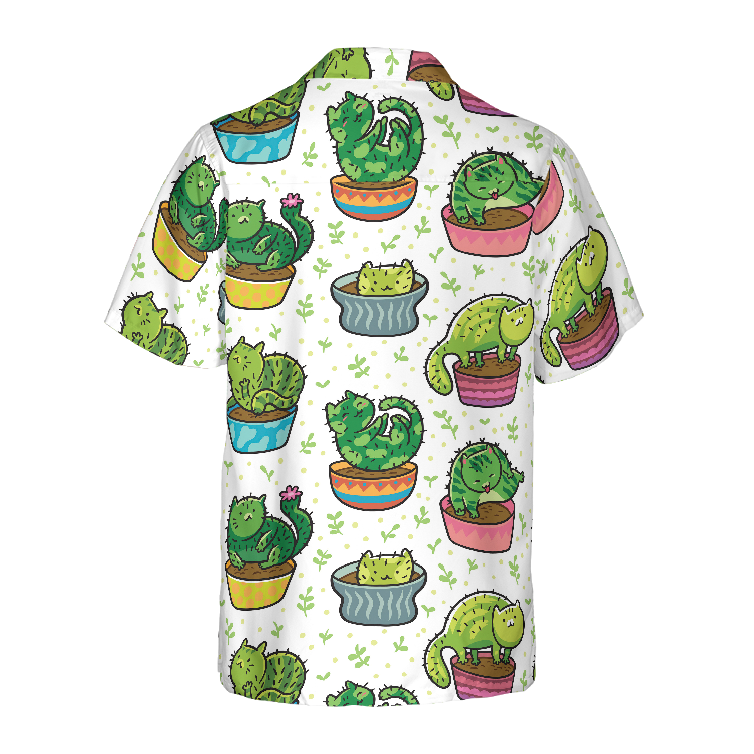 Cactus Cats Hawaiian Shirt, Best Gift For Husband, Wife, Boyfriend, Girlfriend, Friend, Family