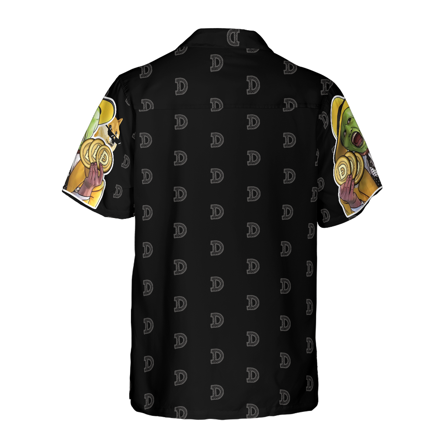 Bought Dogecoin Hawaiian Shirt, Best Gift For Husband, Wife, Boyfriend, Girlfriend, Friend, Family