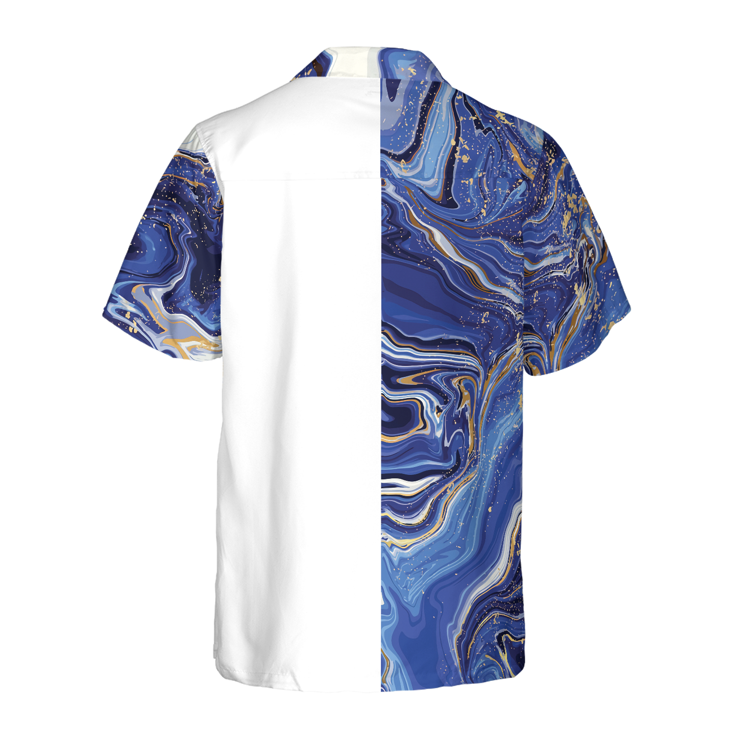 Blue Marble And Gold Archery Hawaiian Shirt, Best Gift For lover, Friend, Family