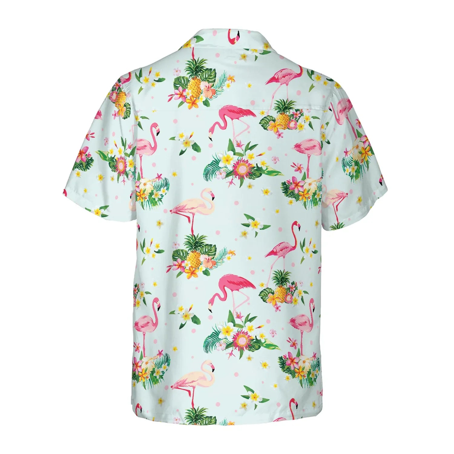 Beautiful Flamingo Shirt For Men Hawaiian Shirt, Tropical Summer, Tropical Flowers And Fruits Aloha Shirt For Men And Women, Perfect Gift For Flamingo Lovers, Friends, Husband, Boyfriend, Family