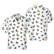 Beautiful Butterflies Hawaiian Shirt, Colorful Butterfly Aloha Shirt For Men And Women, Perfect Gift For Butterfly Lovers, Friends, Husband, Boyfriend, Family