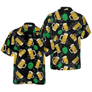 Beer Mugs And Hop Hawaiian Shirt, Beer Mug Yellow Tropical Summer Aloha Shirt For Men And Women, Perfect Gift For Beer Lovers, Friends, Husband, Boyfriend, Family
