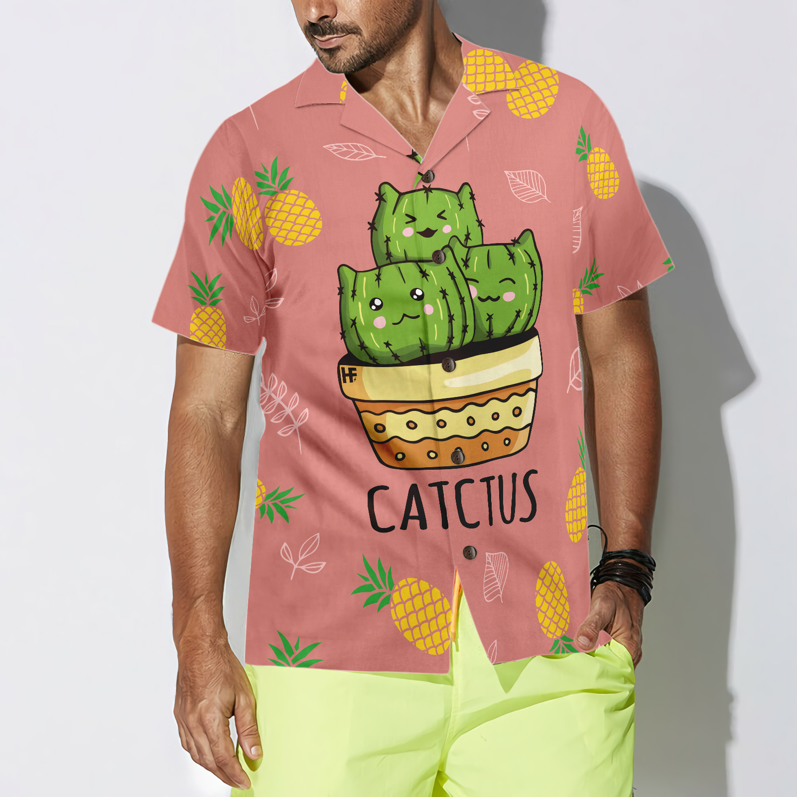 Cactus & Pineapple Hawaiian Shirt, Best Gift For lover, Friend, Family
