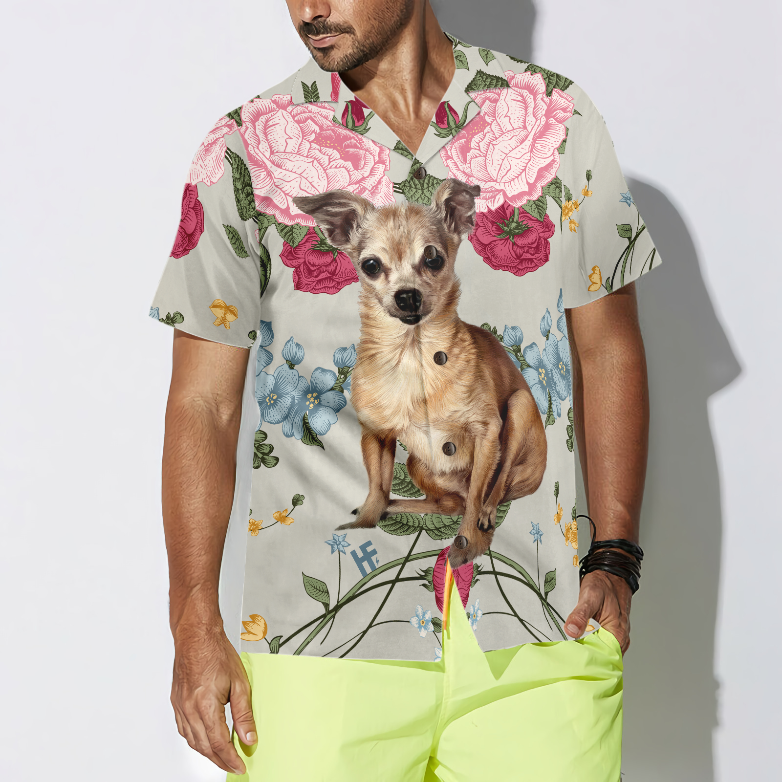 Chihuahua Floral Shirt Hawaiian Shirt, Best Gift For Chihuahua Lover, Husband, Wife, Boyfriend, Girlfriend, Friend, Family