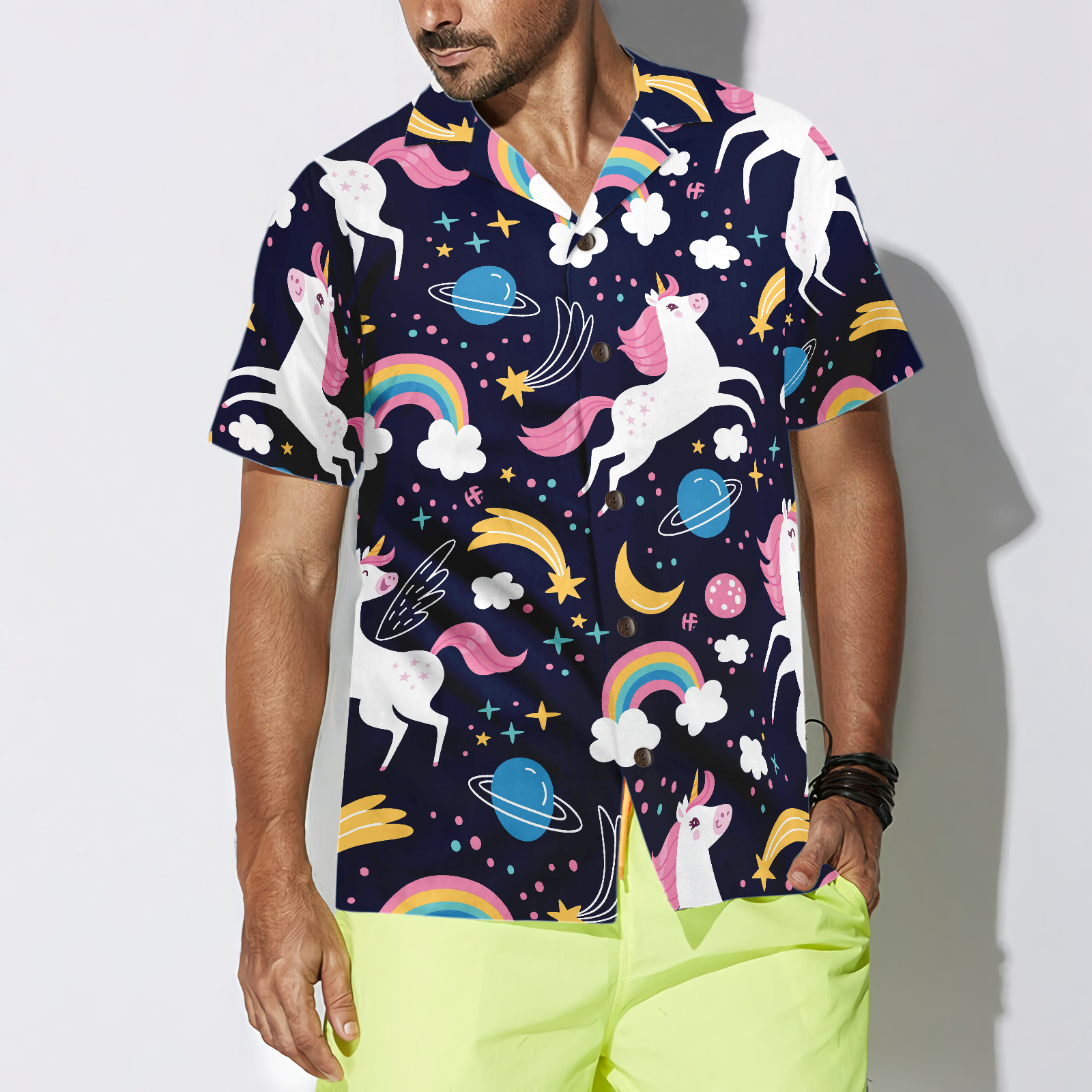 Cheerful Unicorn Hawaiian Shirt, Best Gift For lover, Friend, Family