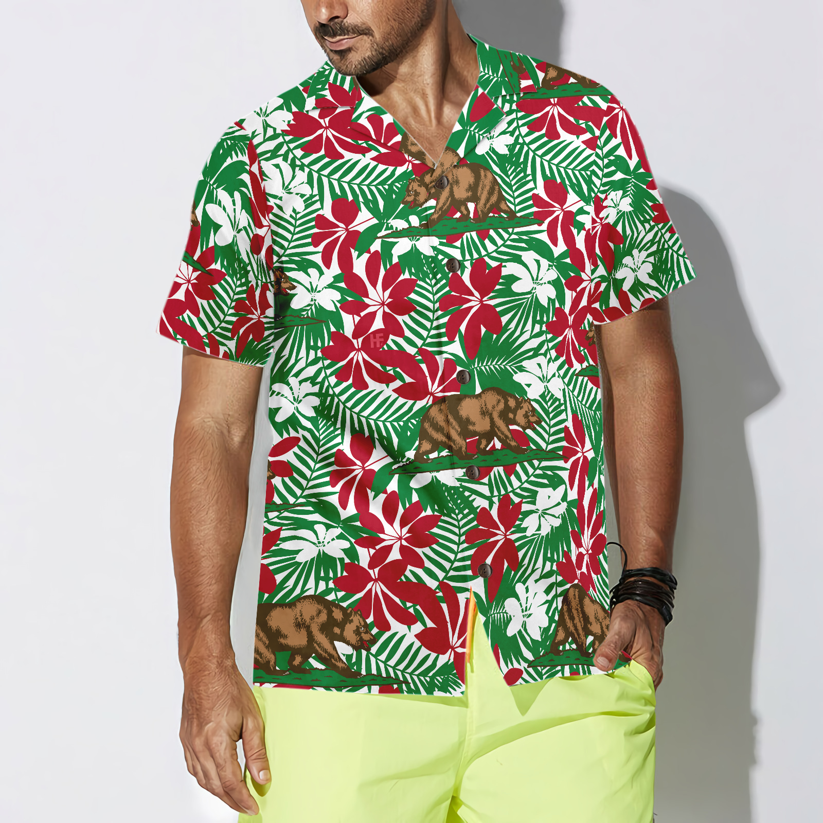 California Flag Seamless Pattern USA Hawaiian Shirt, Best Gift For Friend, Family