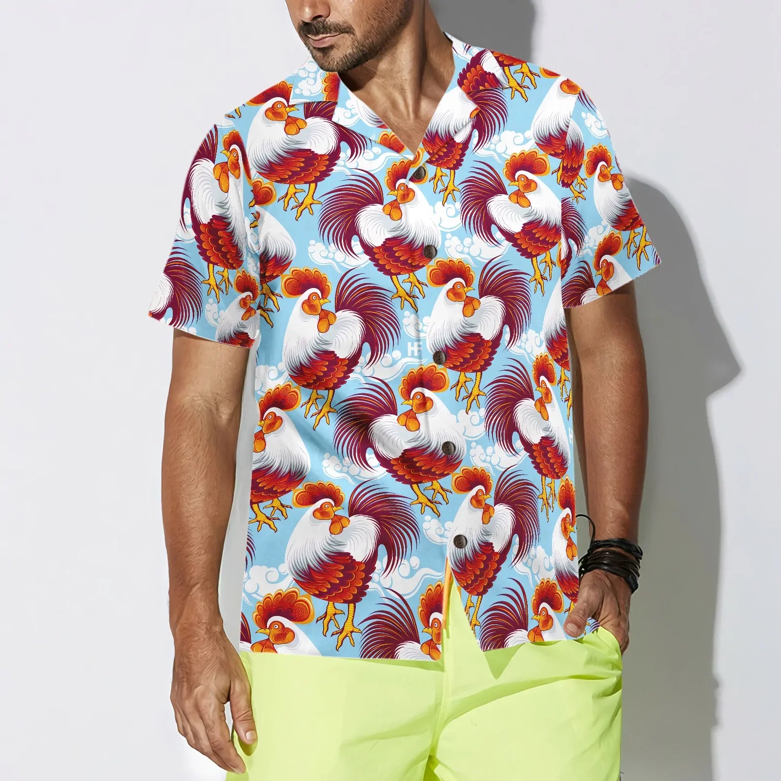 Beautiful Chickens Hawaiian Shirt, Chicken Aloha Shirt For Men- Perfect Gift For Chicken Lovers, Friends, Husband, Boyfriend, Family