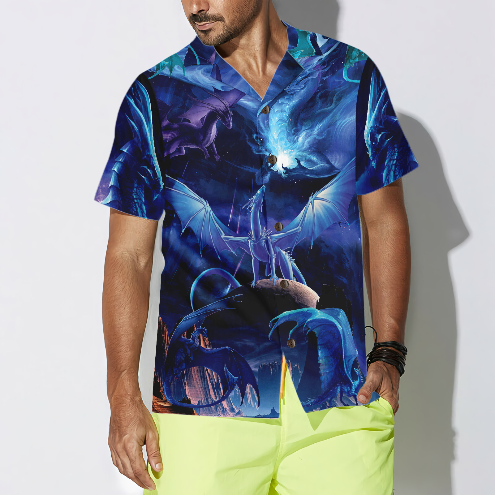 Blue Universe Dragon Hawaiian Shirt, Best Gift For lover, Friend, Family