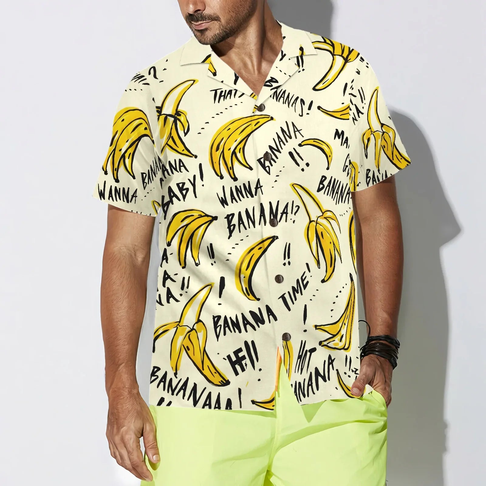 Funny Banana Quote Hawaiian Shirt, Thats Banana Wanna Banana Aloha Shirt For Men & Women, Best Gift For Summer, Husband, Boyfriend, Wife, Girlfriend