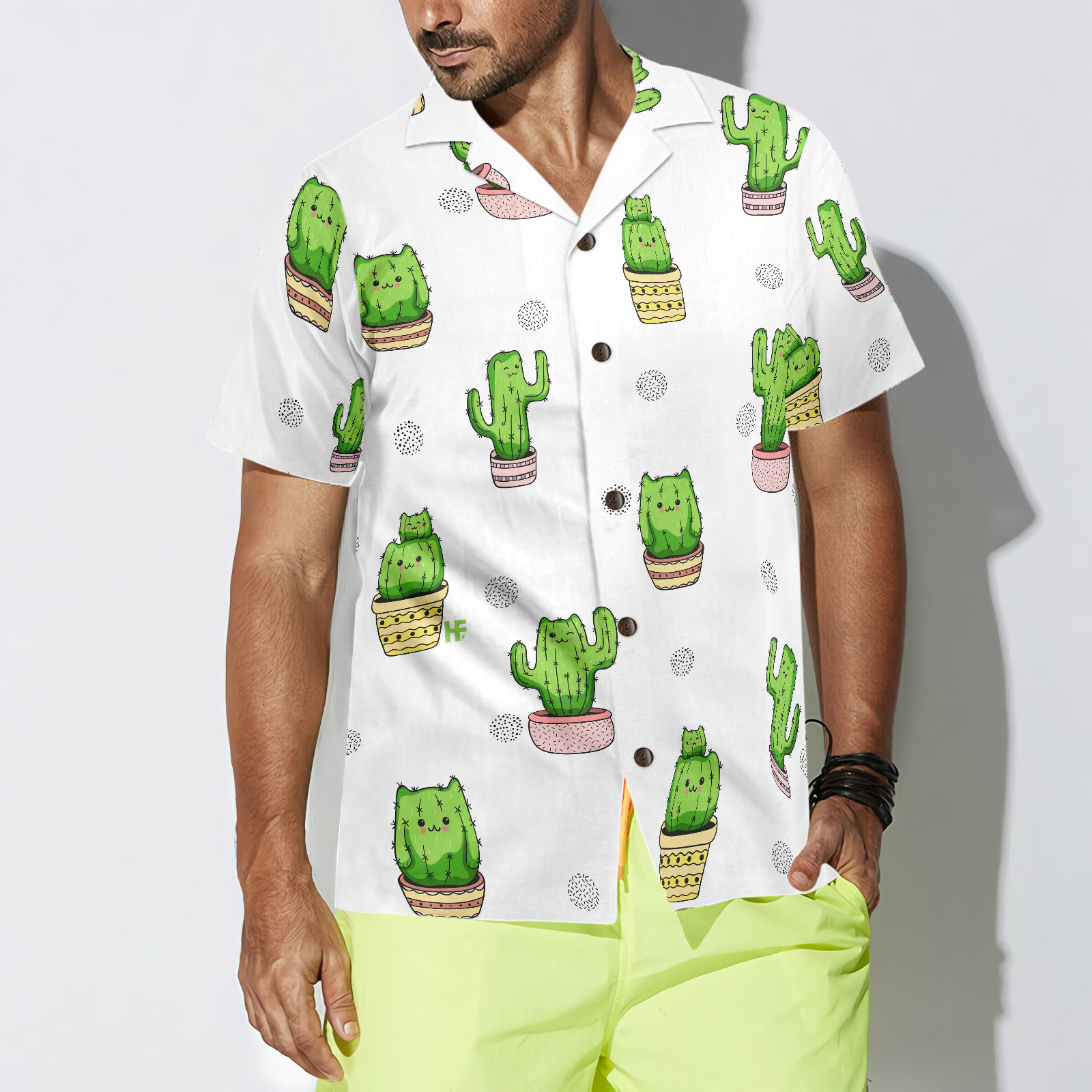 Cactus Cats Hawaiian Shirt, Best Gift For Husband, Wife, Boyfriend, Girlfriend, Friend, Family