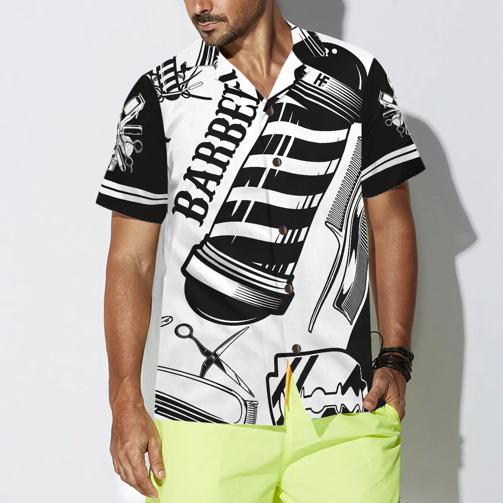 Barber Hawaiian Shirt, Barber Is My Life Aloha Shirt Summer For Men, Best Gift For Barber, Summer, Husband, Boyfriend