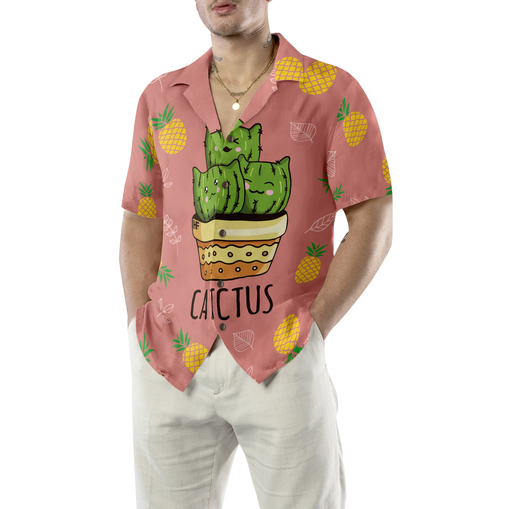 Cactus & Pineapple Hawaiian Shirt, Best Gift For lover, Friend, Family