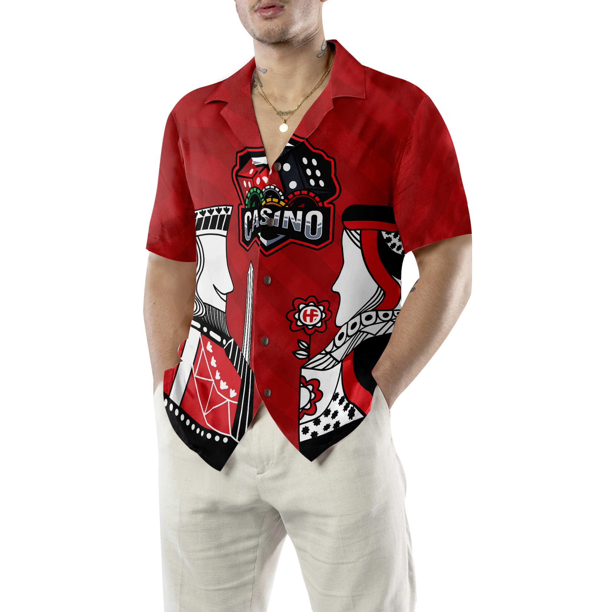 Casino Mascot Hawaiian Shirt, Best Gift For Husband, Wife, Boyfriend, Girlfriend, Friend, Family